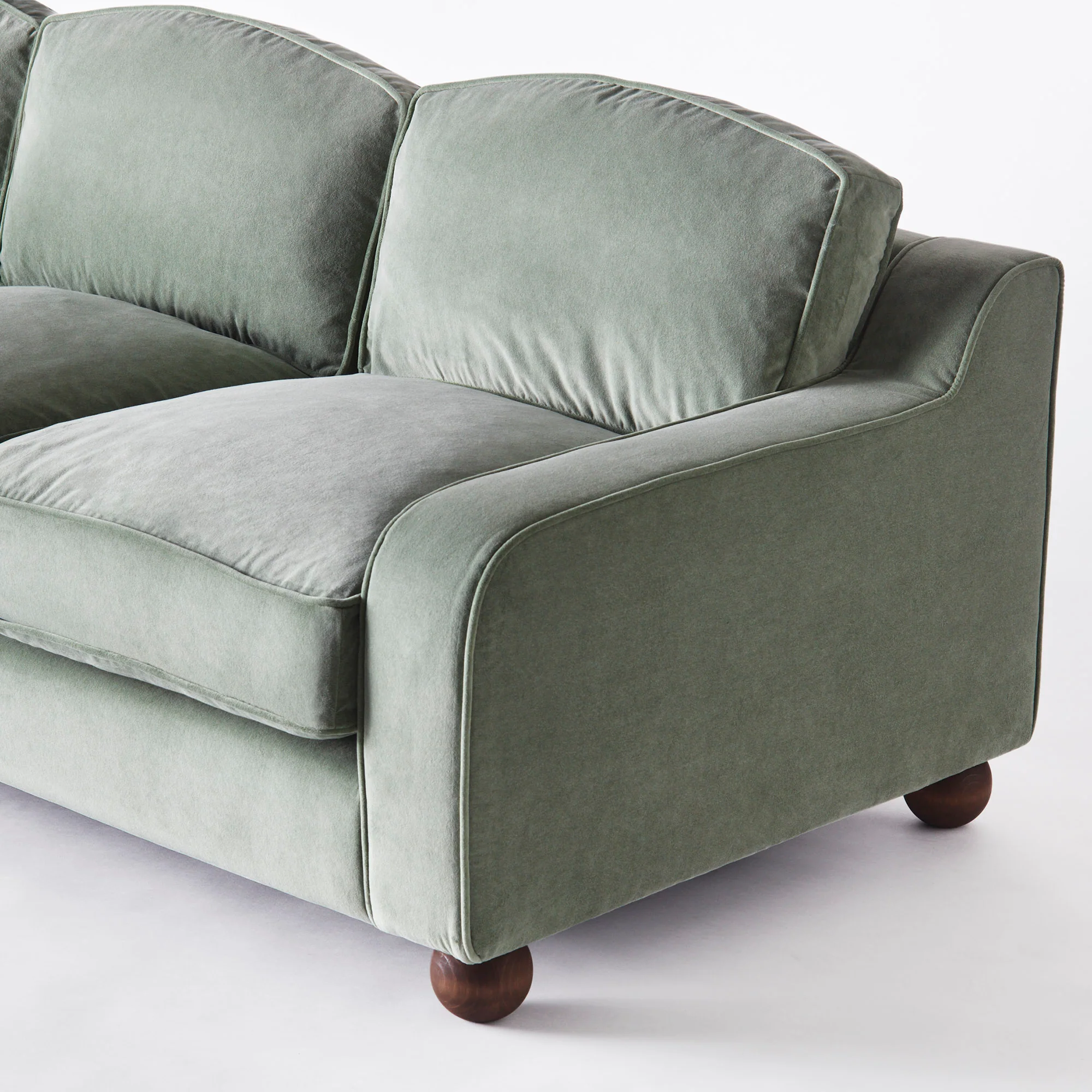 Sofa LOLA zielony welur - Image 3