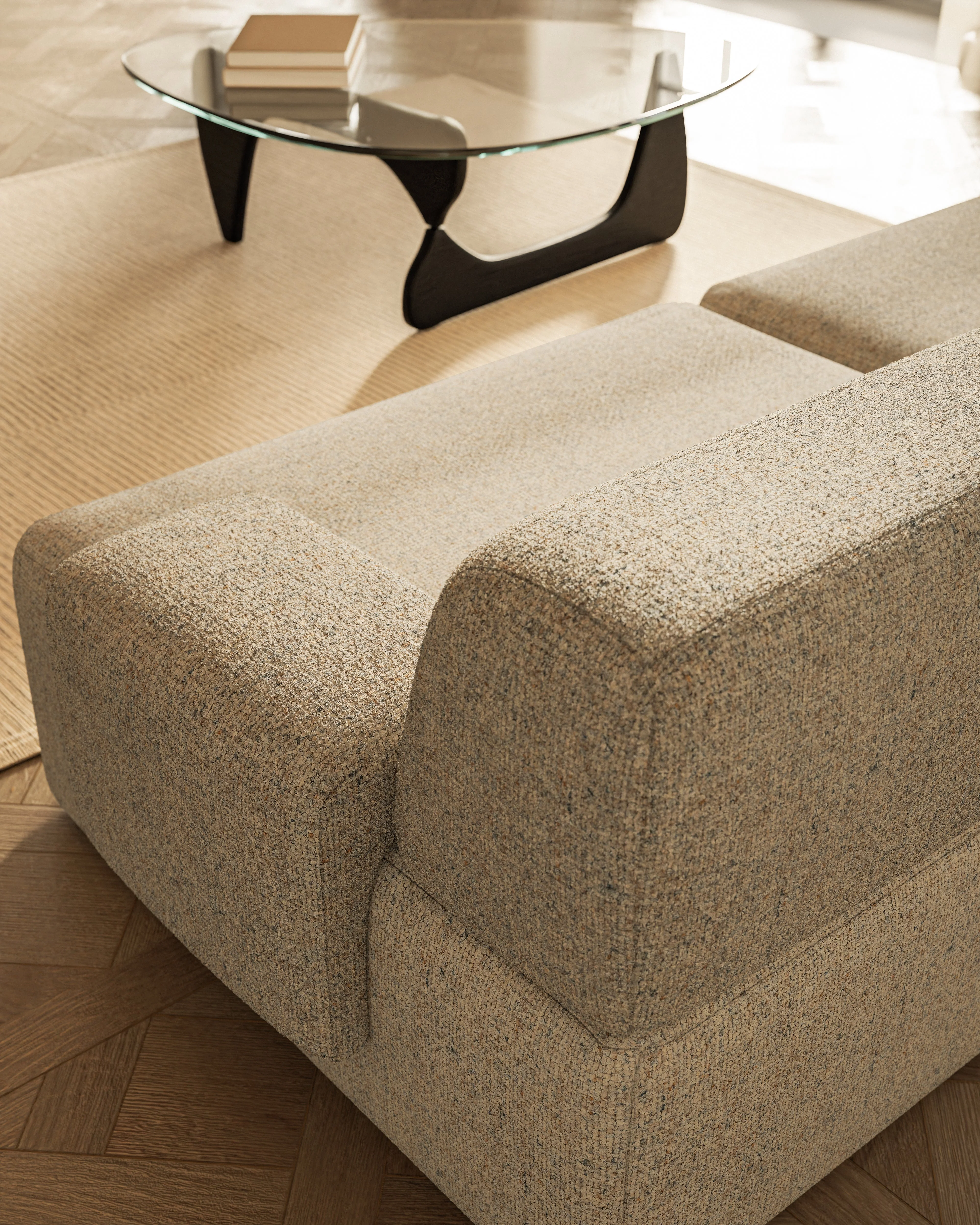 Sofa modułowa 2-osobowa UMI beżowy - Image 3