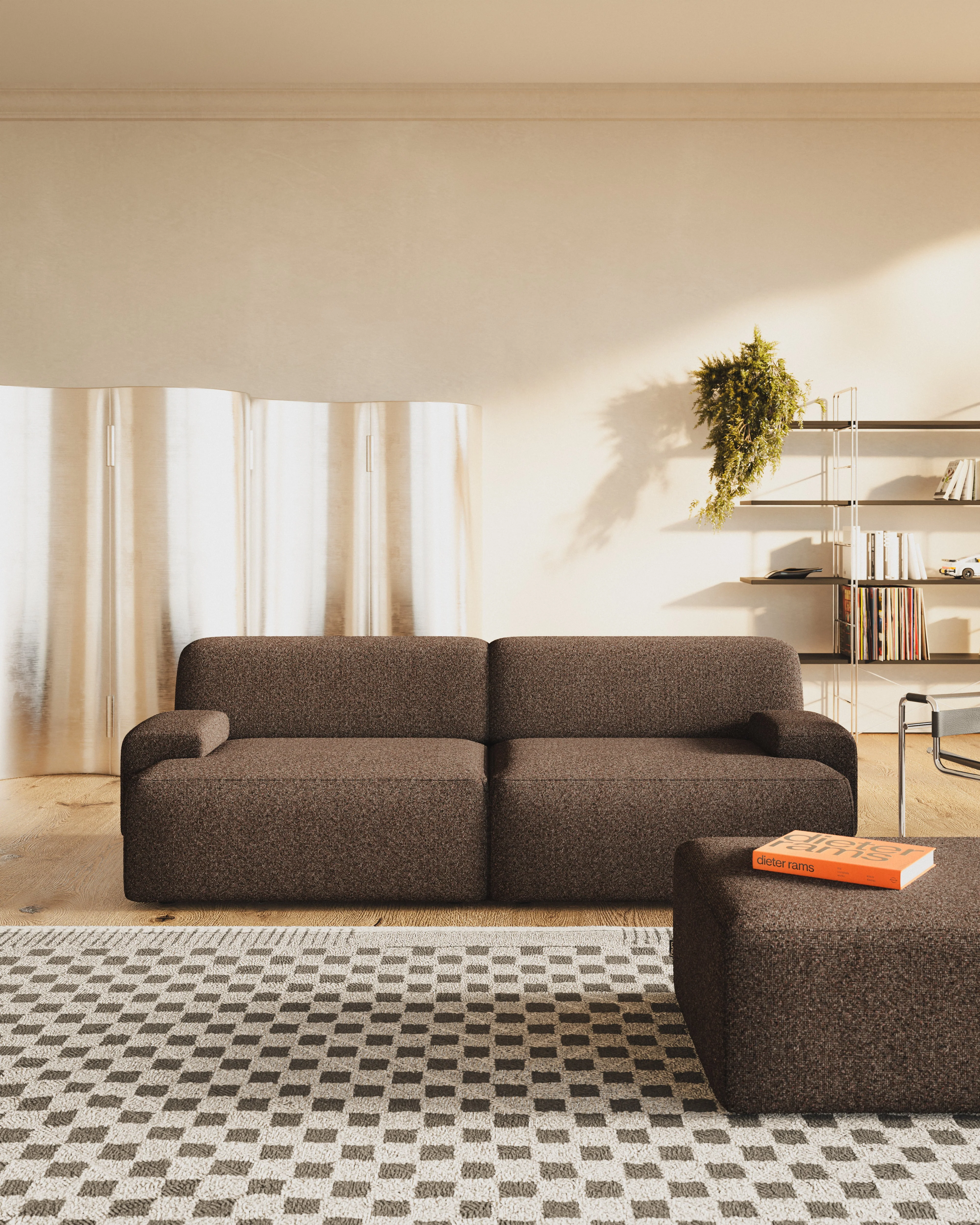 Sofa modułowa 2-osobowa UMI brązowy - Image 2