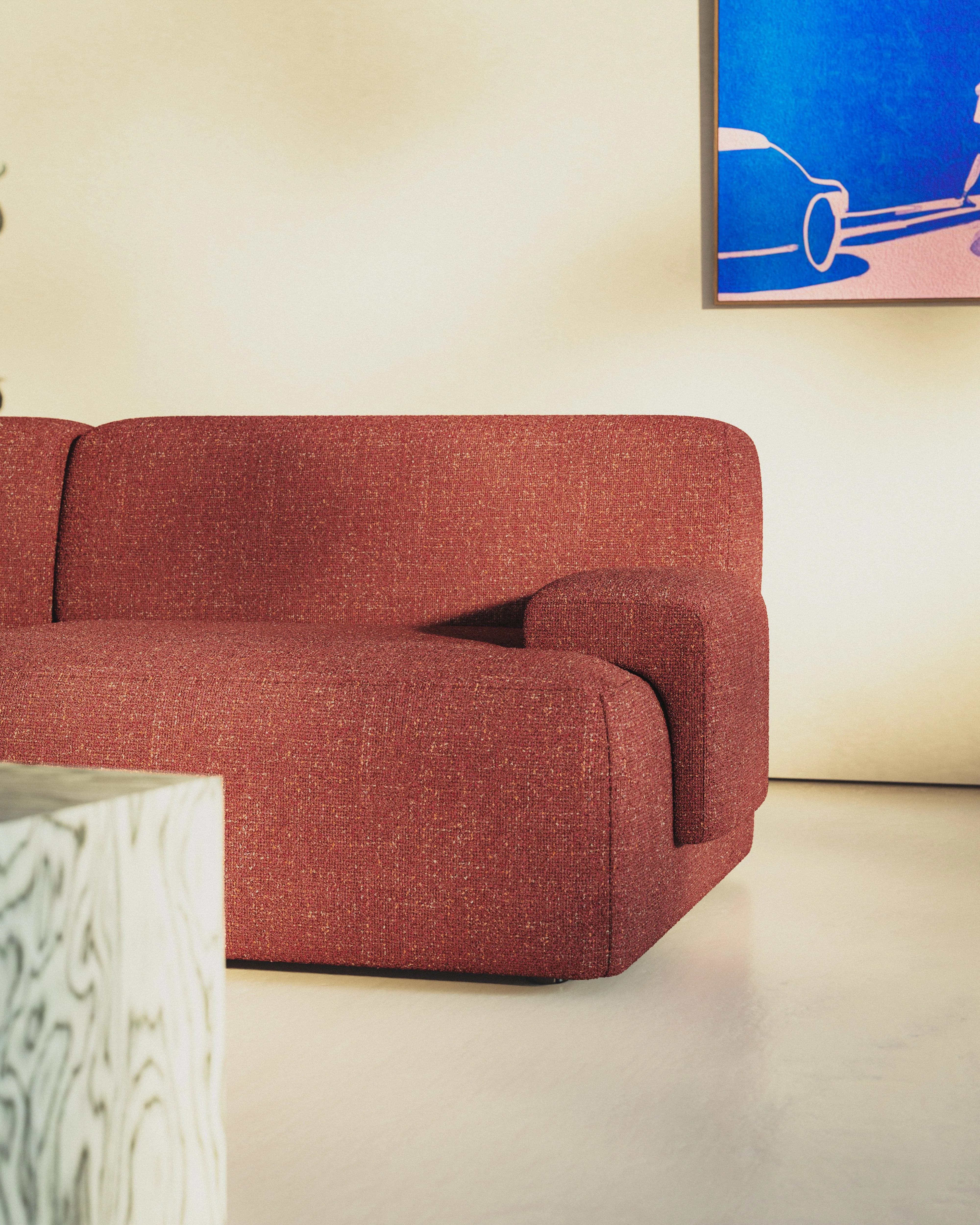Sofa modułowa 2-osobowa UMI kasztanowy czerwony - Image 7