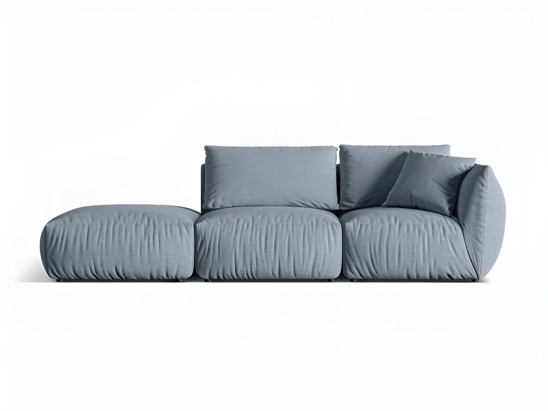 Sofa modułowa 3-osobowa lewostronna CHRIS jasnoniebieski szenil - Image 3