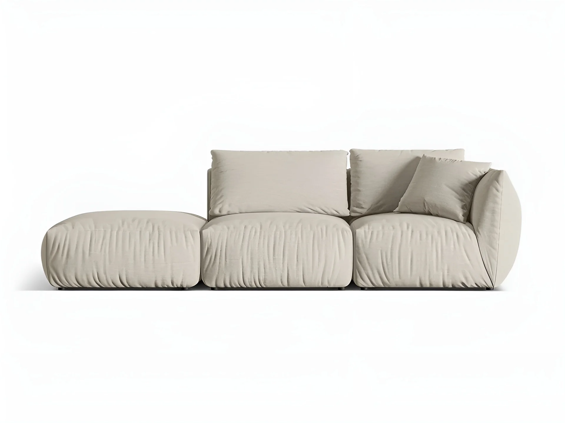 Sofa modułowa 3-osobowa lewostronna CHRIS kremowy szenil - Image 3