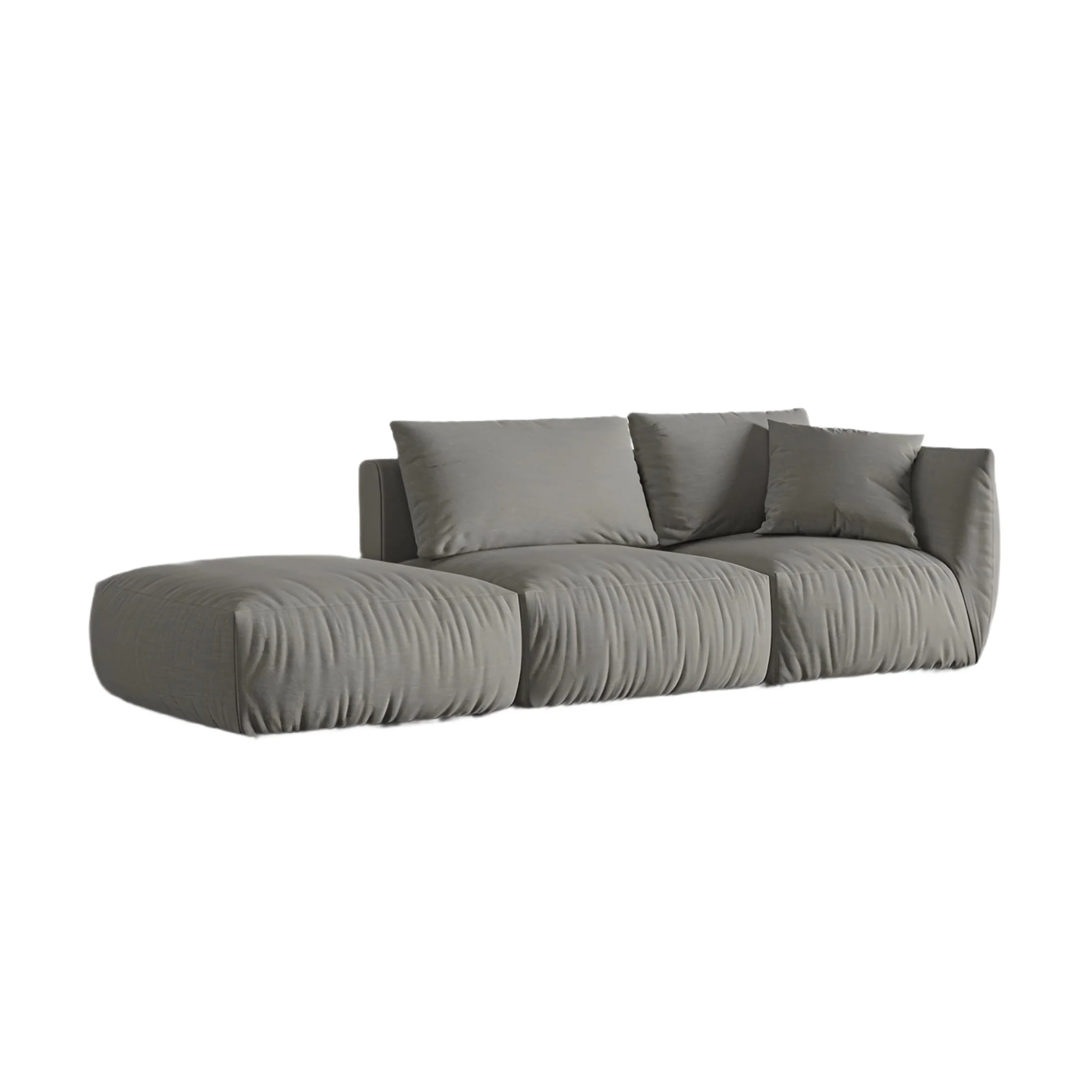 Sofa modułowa 3-osobowa lewostronna CHRIS szary szenil