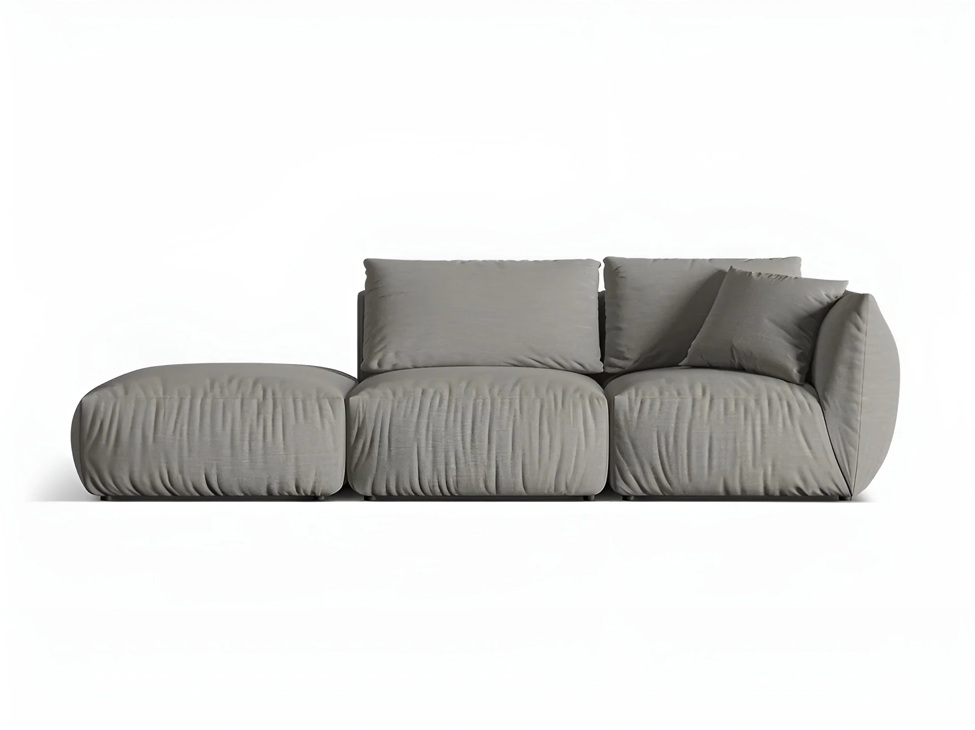 Sofa modułowa 3-osobowa lewostronna CHRIS szary szenil - Image 3