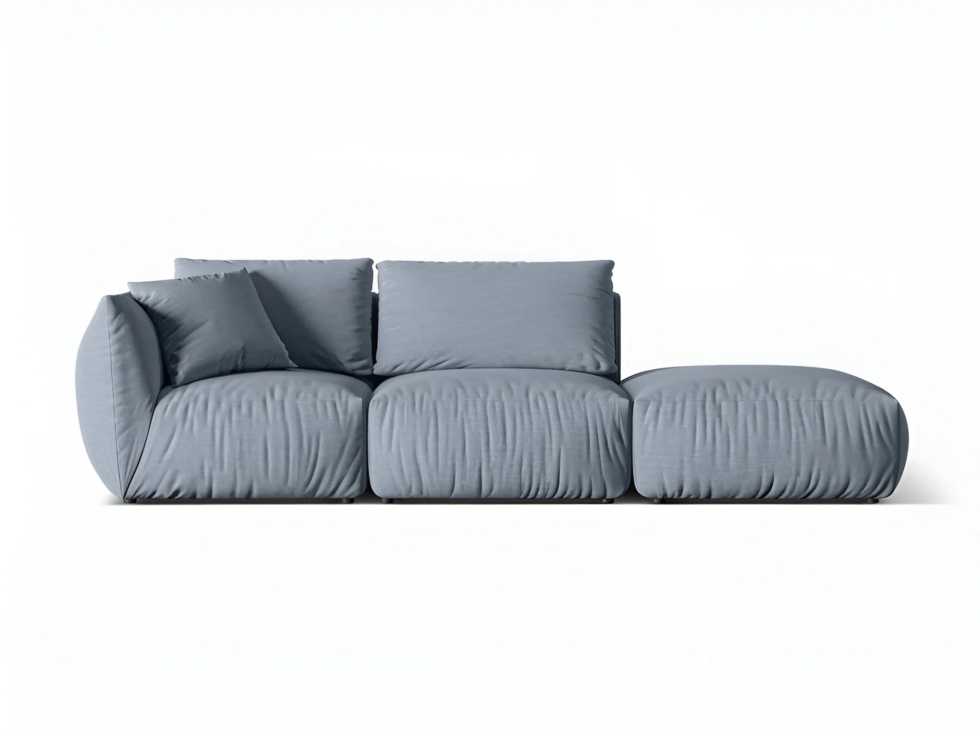 Sofa modułowa 3-osobowa prawostronna CHRIS jasnoniebieski szenil - Image 3
