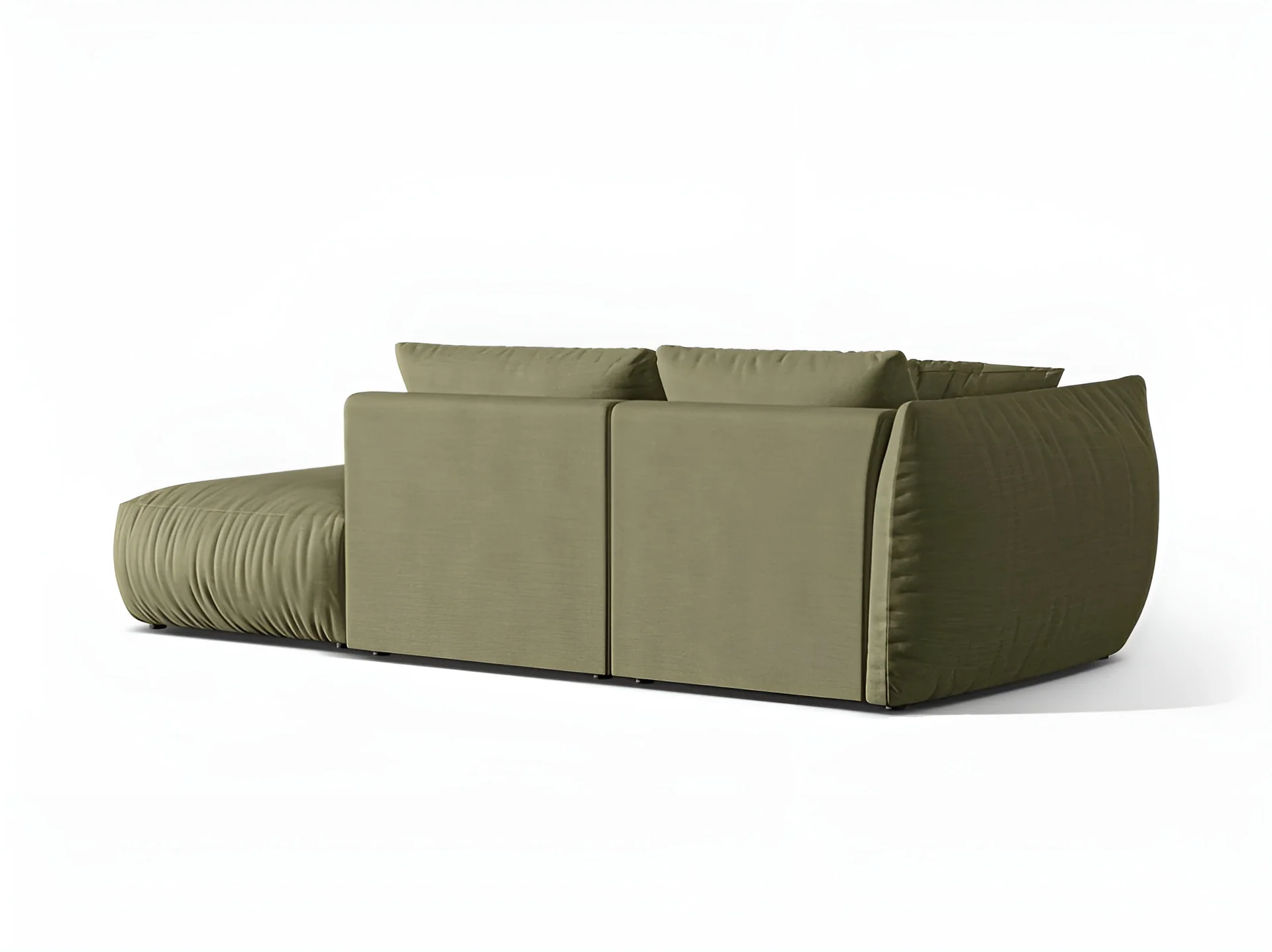 Sofa modułowa 3-osobowa prawostronna CHRIS jasnozielony szenil - Image 4