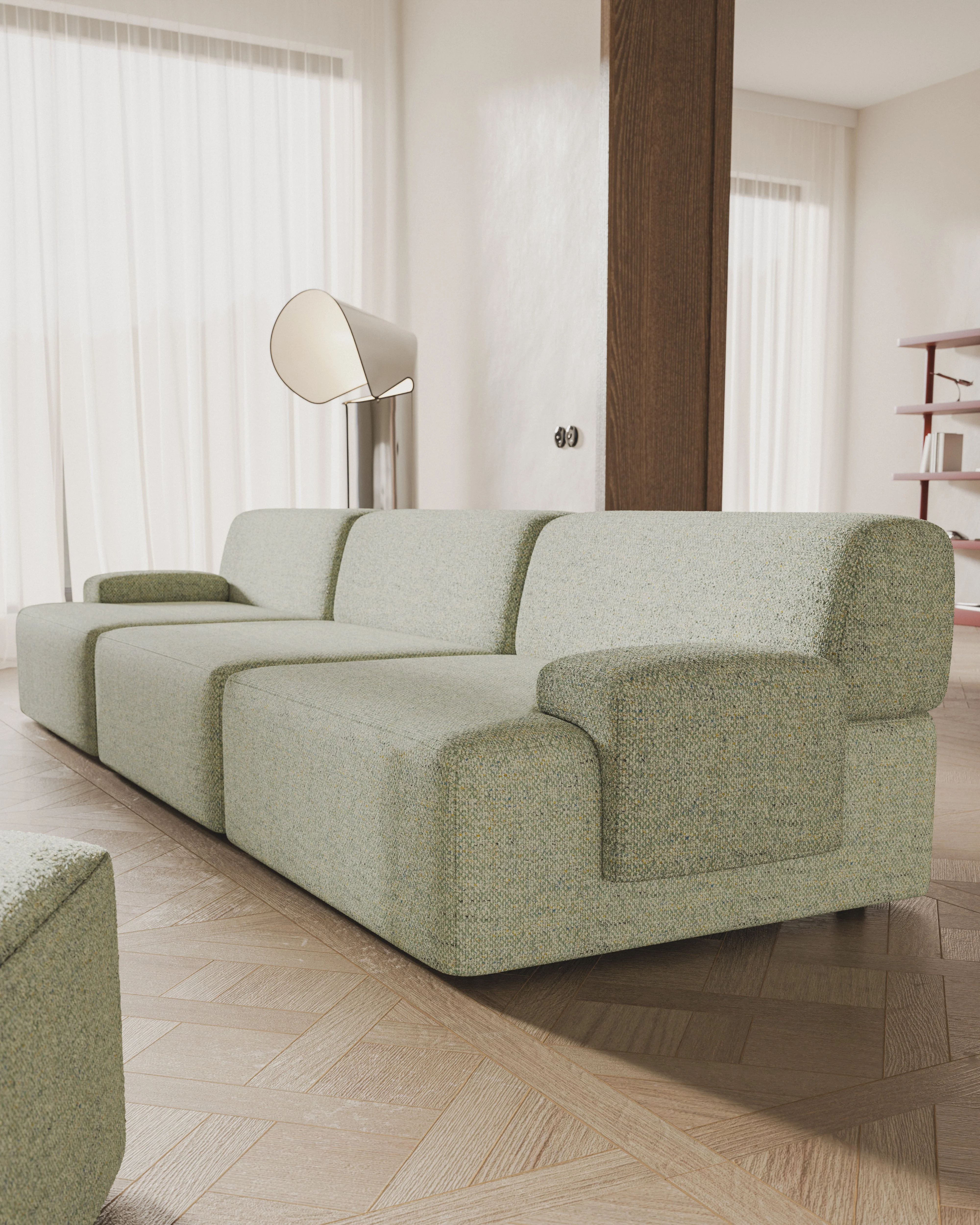 Sofa modułowa 3-osobowa UMI jasnozielony - Image 6