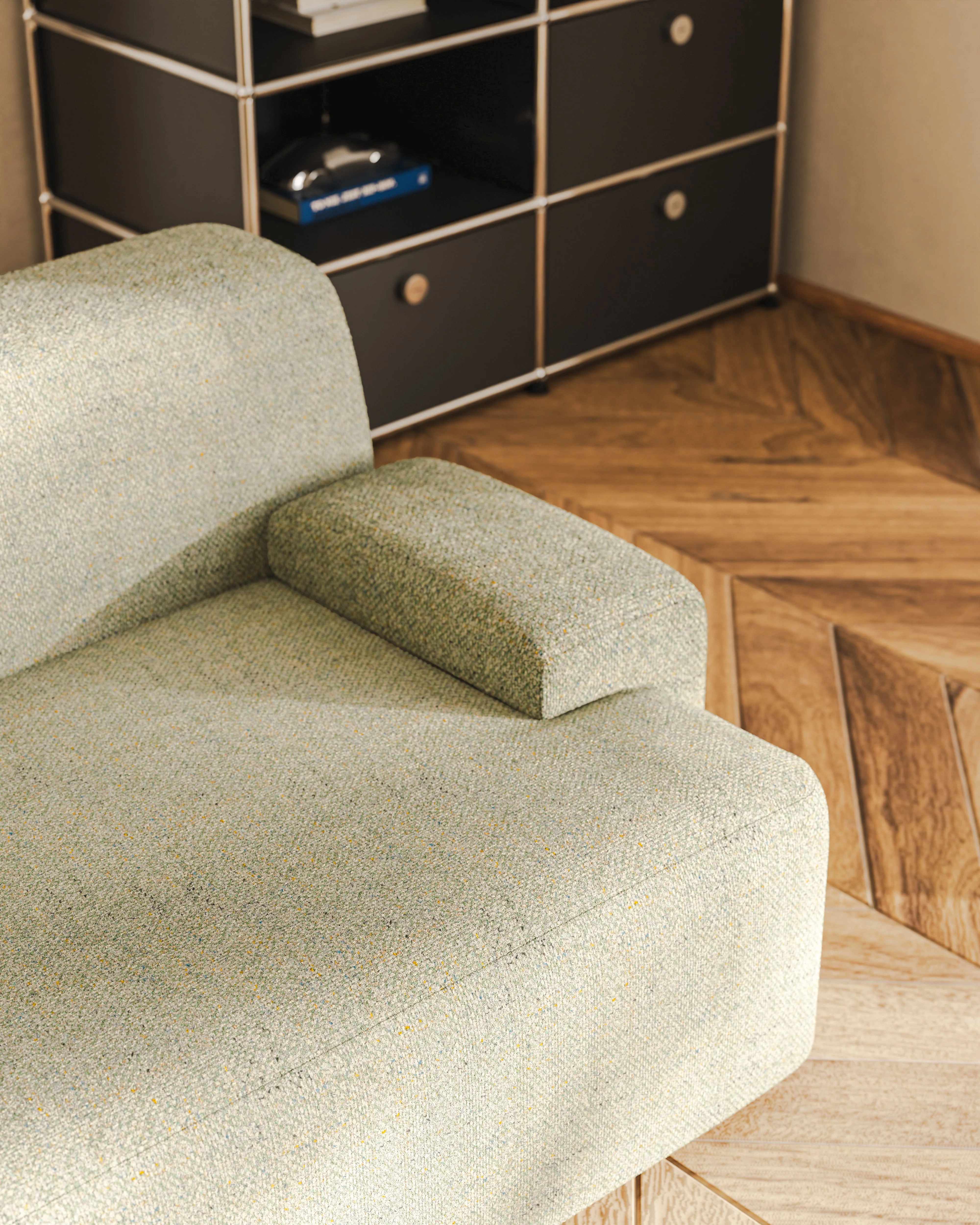 Sofa modułowa 3-osobowa UMI jasnozielony - Image 8