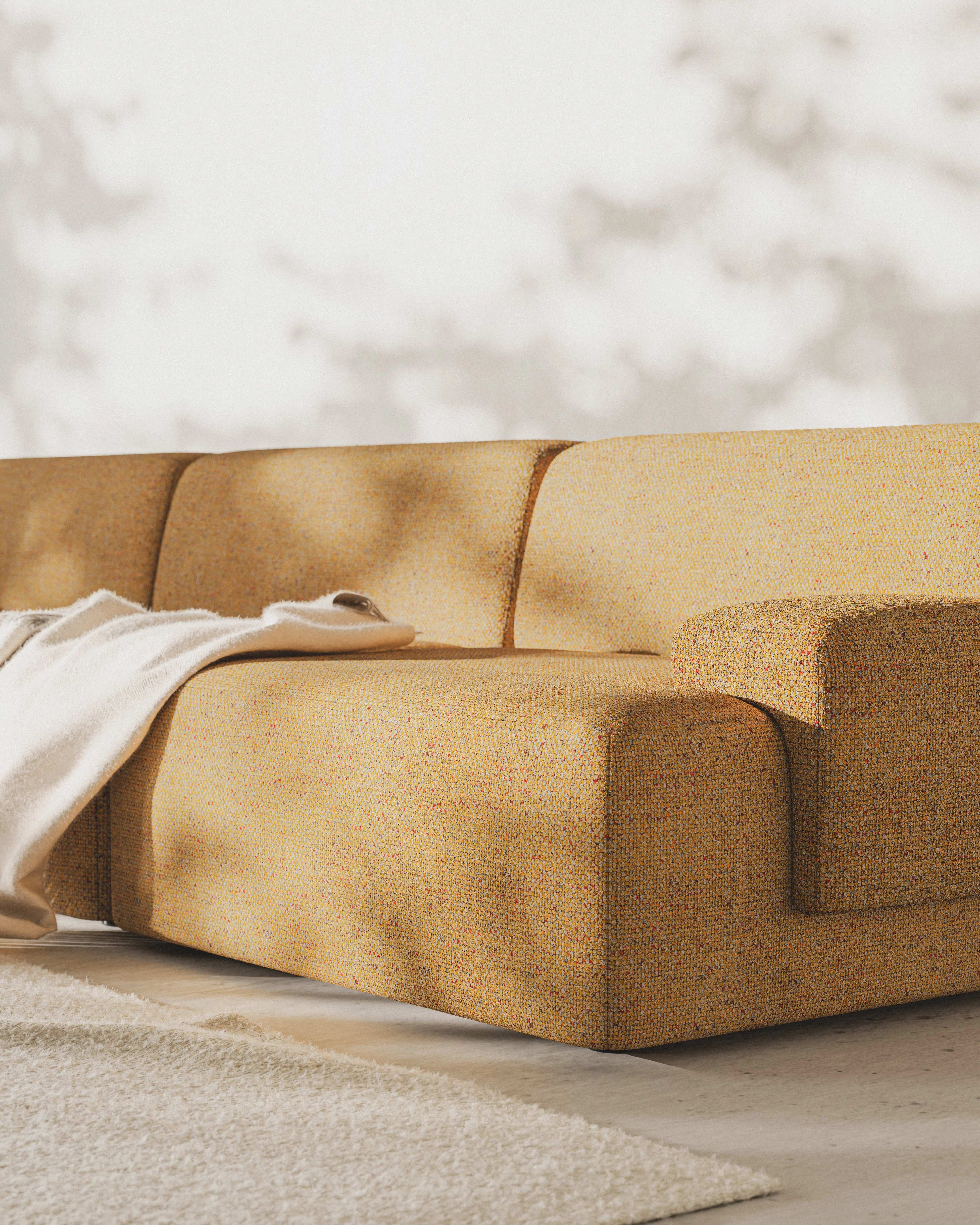 Sofa modułowa 3-osobowa UMI jesienny pomarańczowy - Image 6