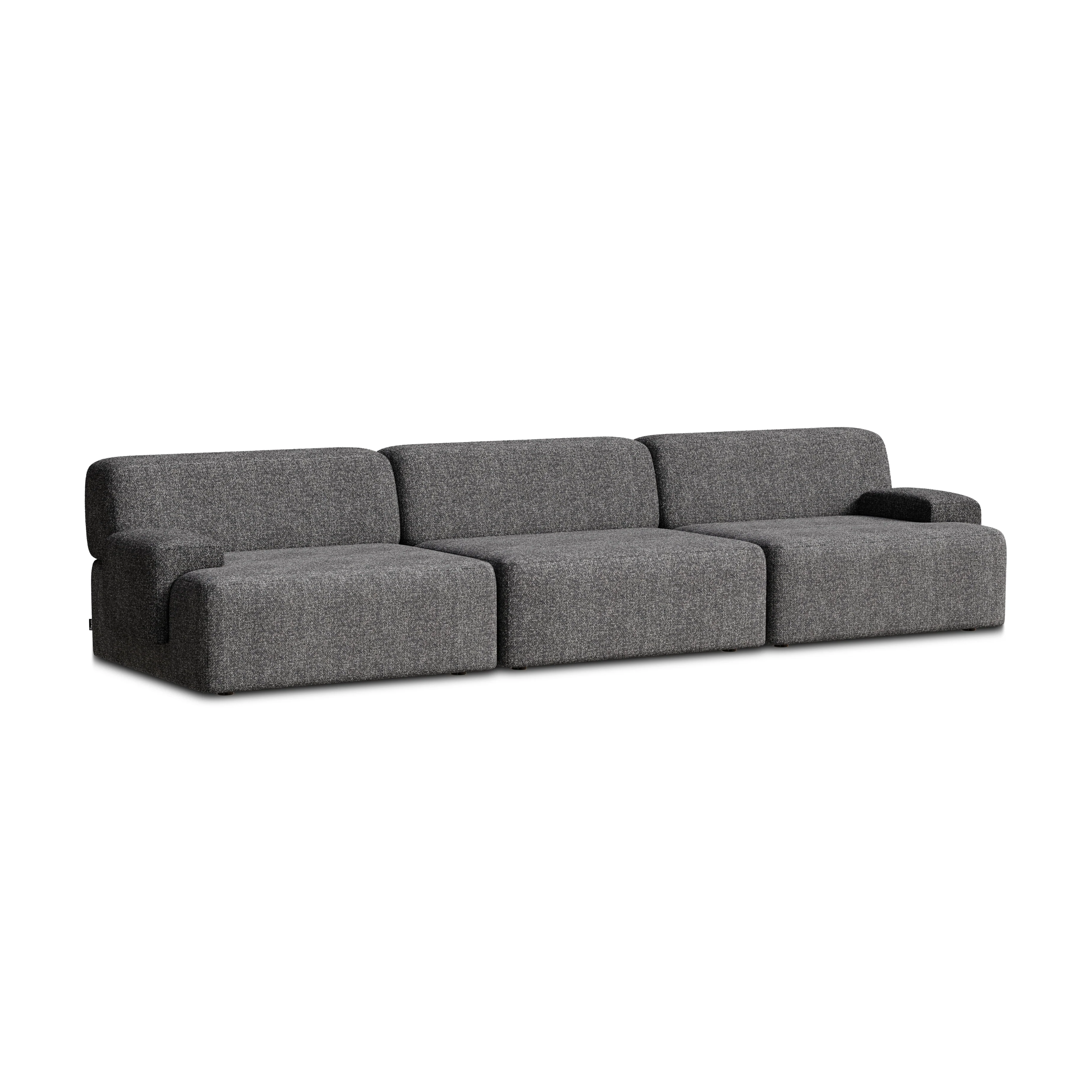 Sofa modułowa 3-osobowa UMI kamienna czerń