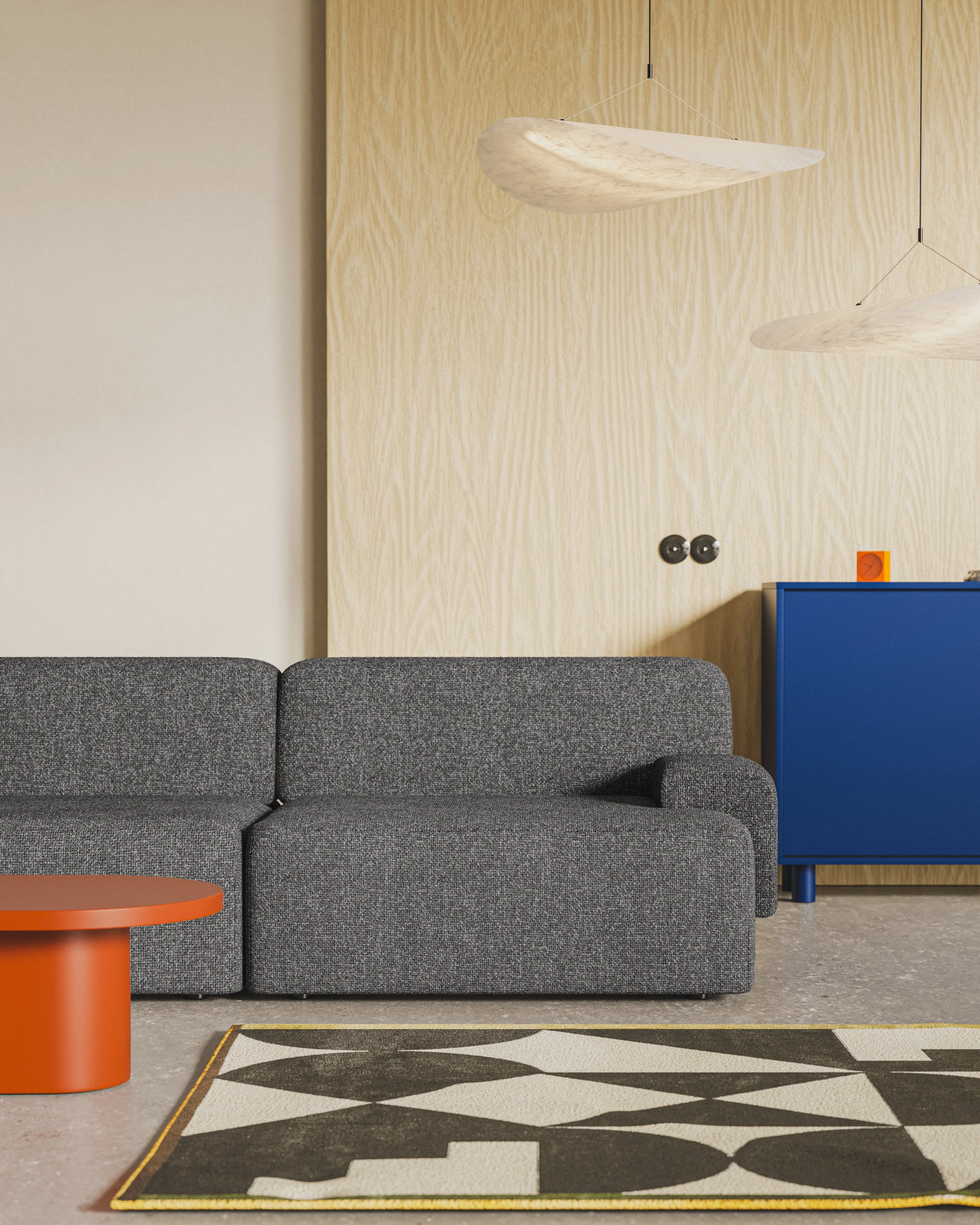 Sofa modułowa 3-osobowa UMI kamienna czerń - Image 4