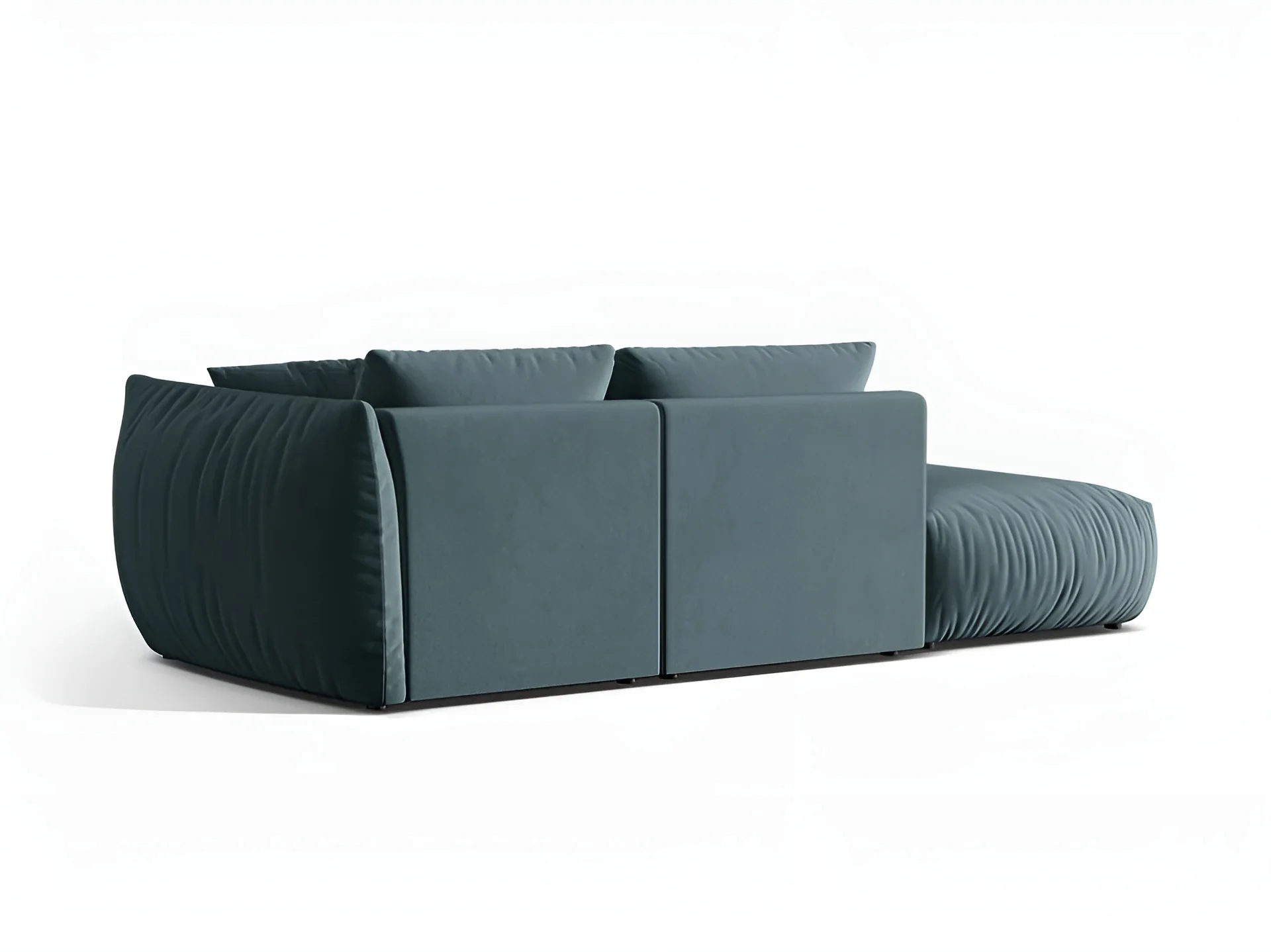Sofa modułowa aksamitna 3-osobowa lewostronna CHRIS jasnoniebieski - Image 3