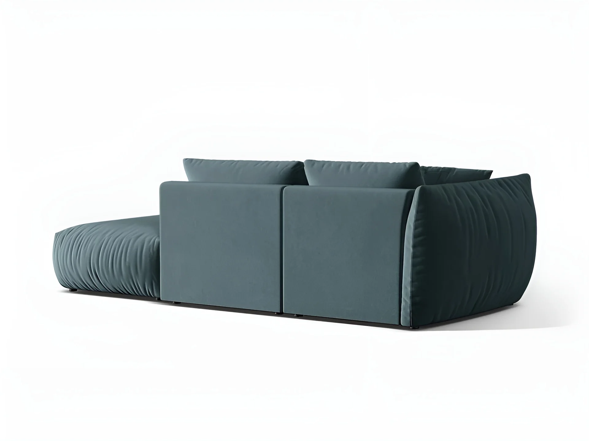 Sofa modułowa aksamitna 3-osobowa prawostronna CHRIS jasnoniebieski - Image 4
