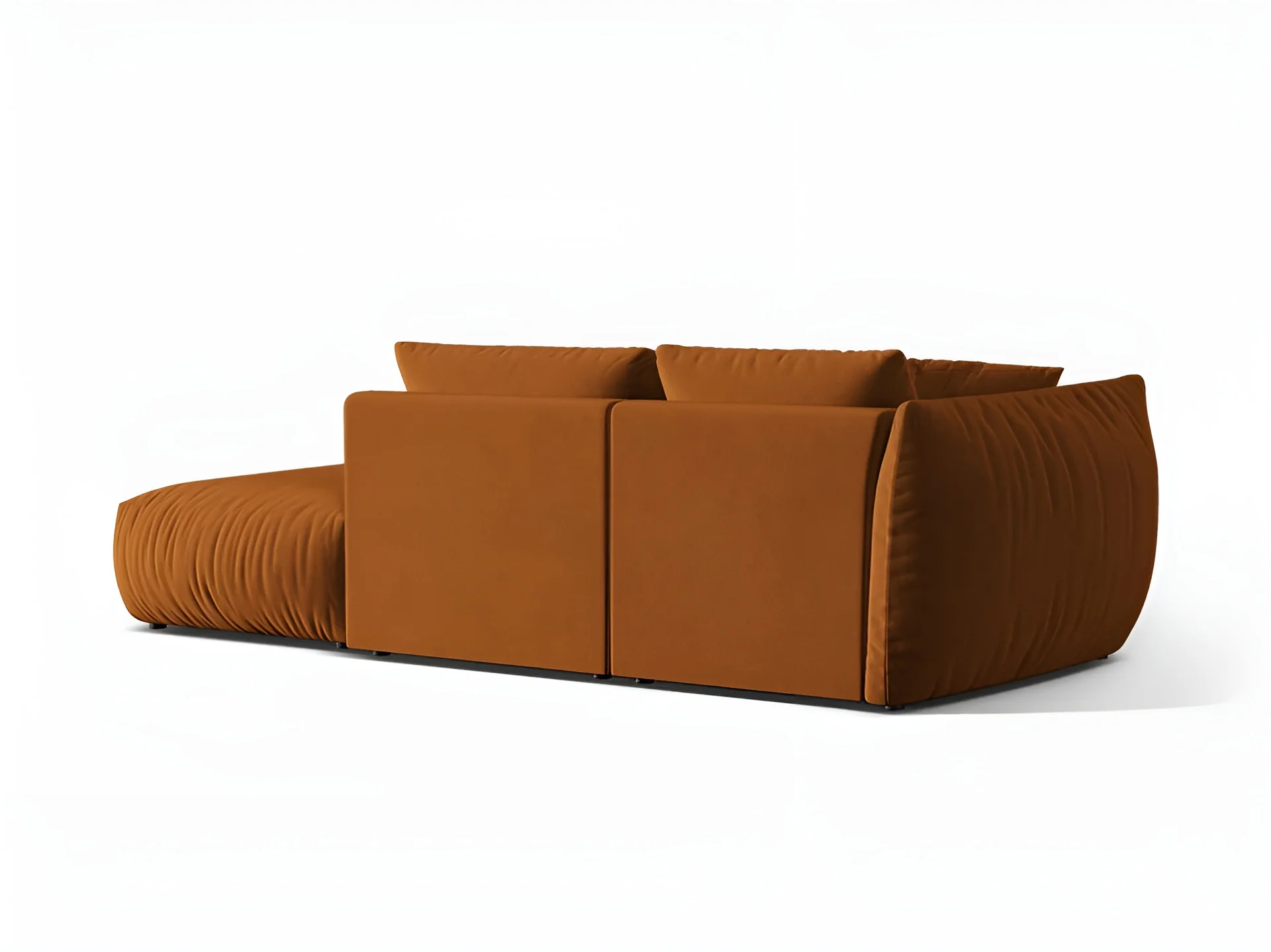 Sofa modułowa aksamitna 3-osobowa prawostronna CHRIS terracotta - Image 4