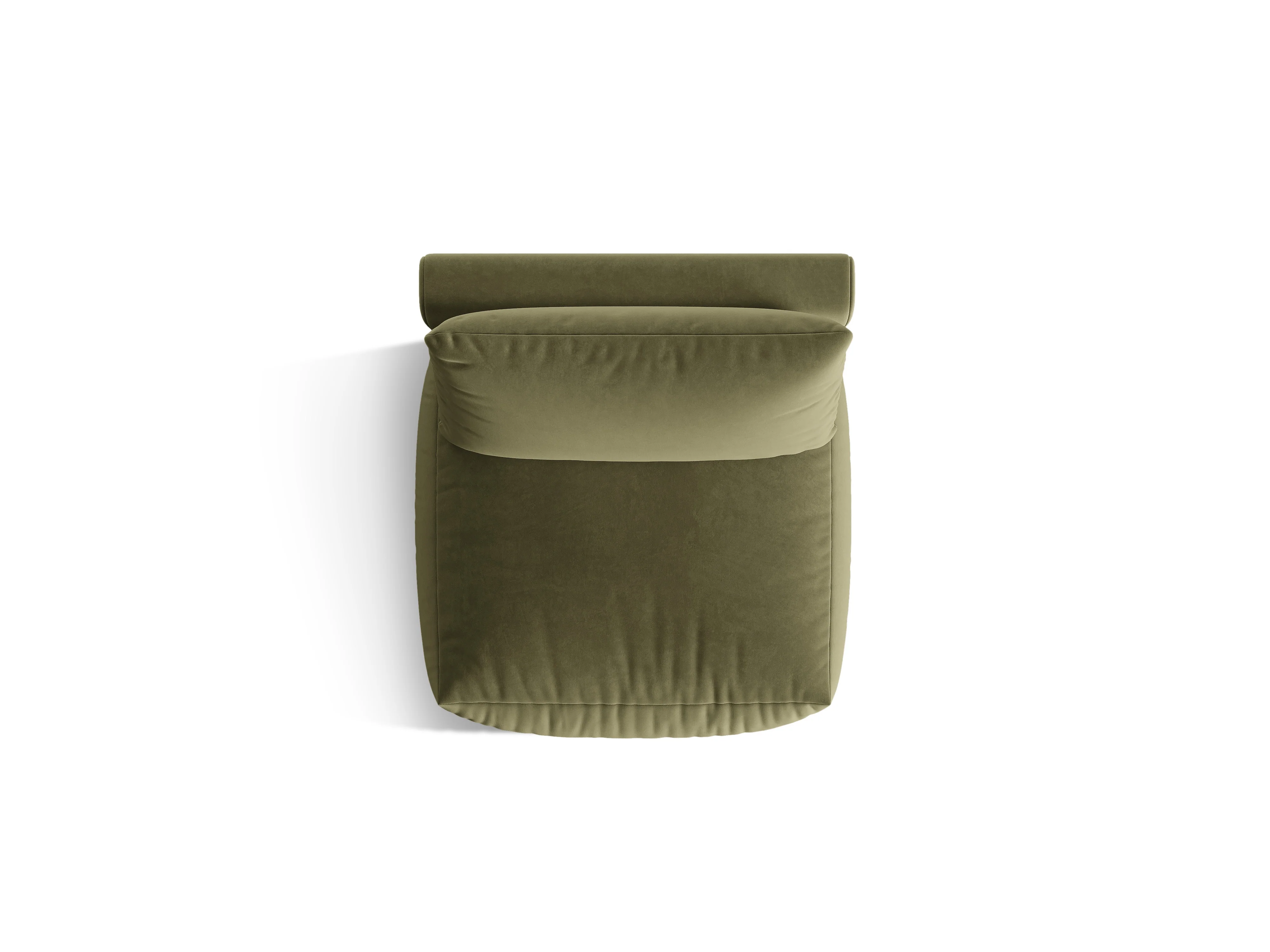 Sofa modułowa aksamitna CHRIS - element środkowy jasnozielony - Image 4