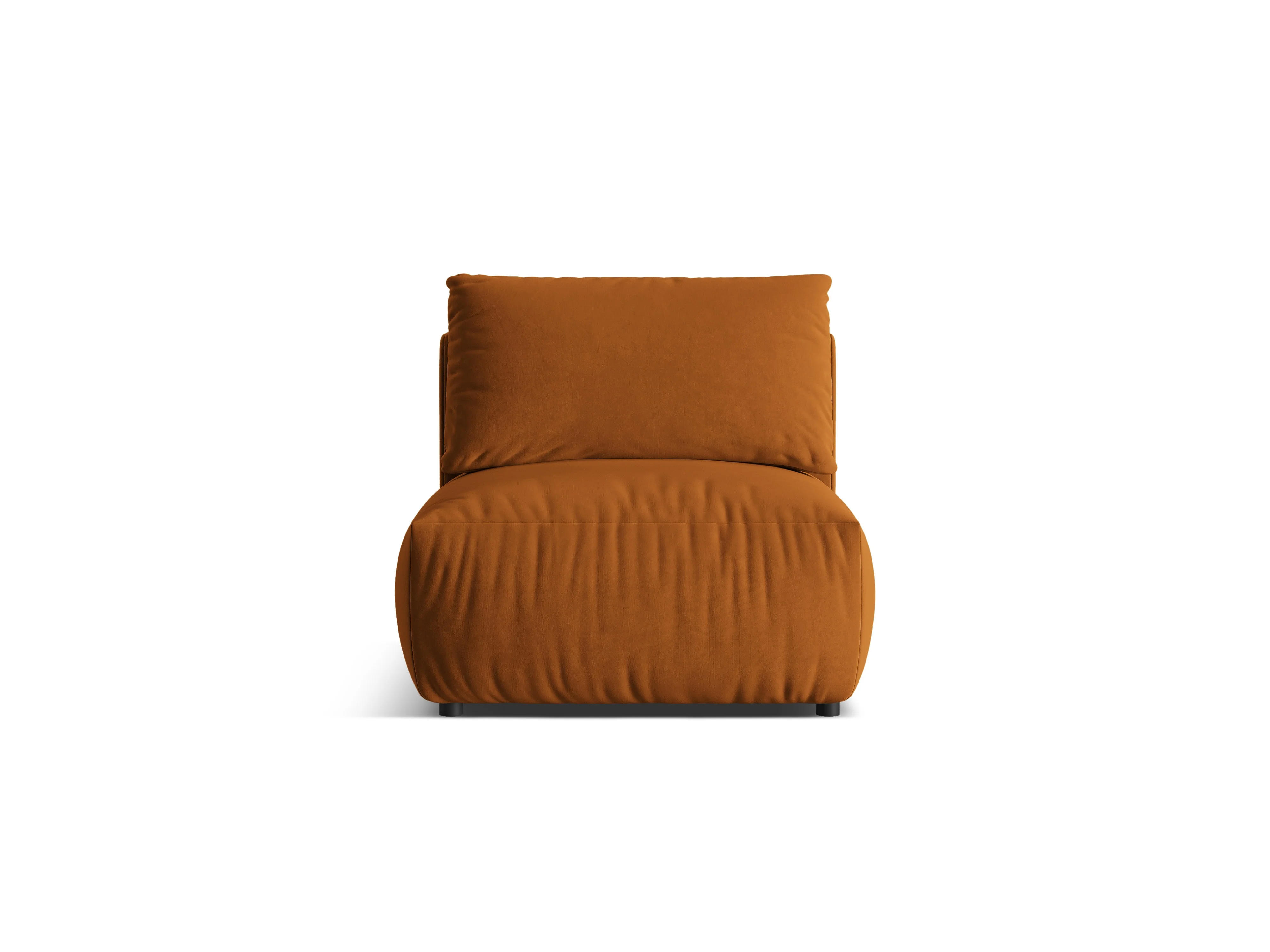 Sofa modułowa aksamitna CHRIS - element środkowy terracotta - Image 3