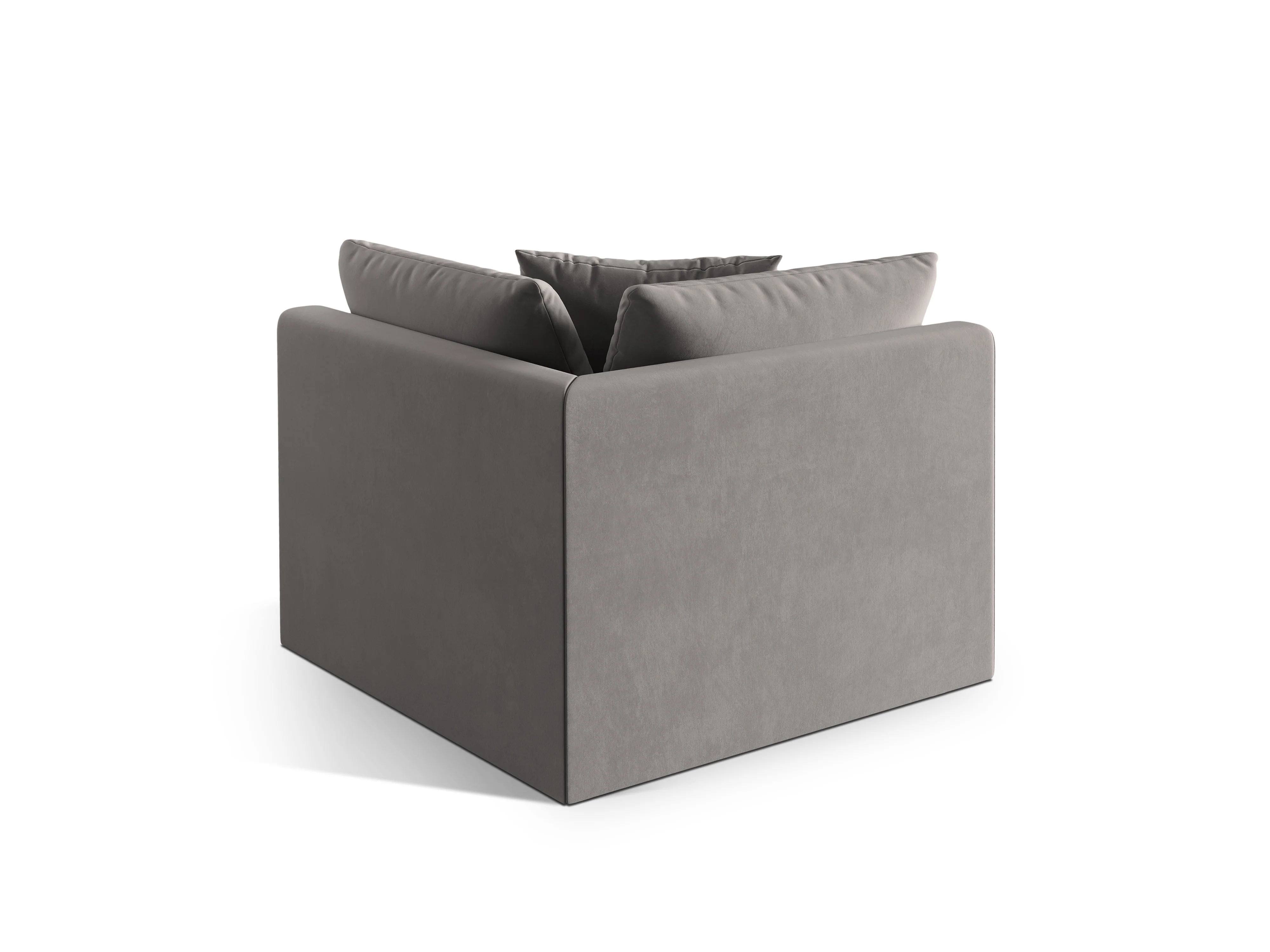 Sofa modułowa aksamitna CHRIS - element narożny szary - Image 5