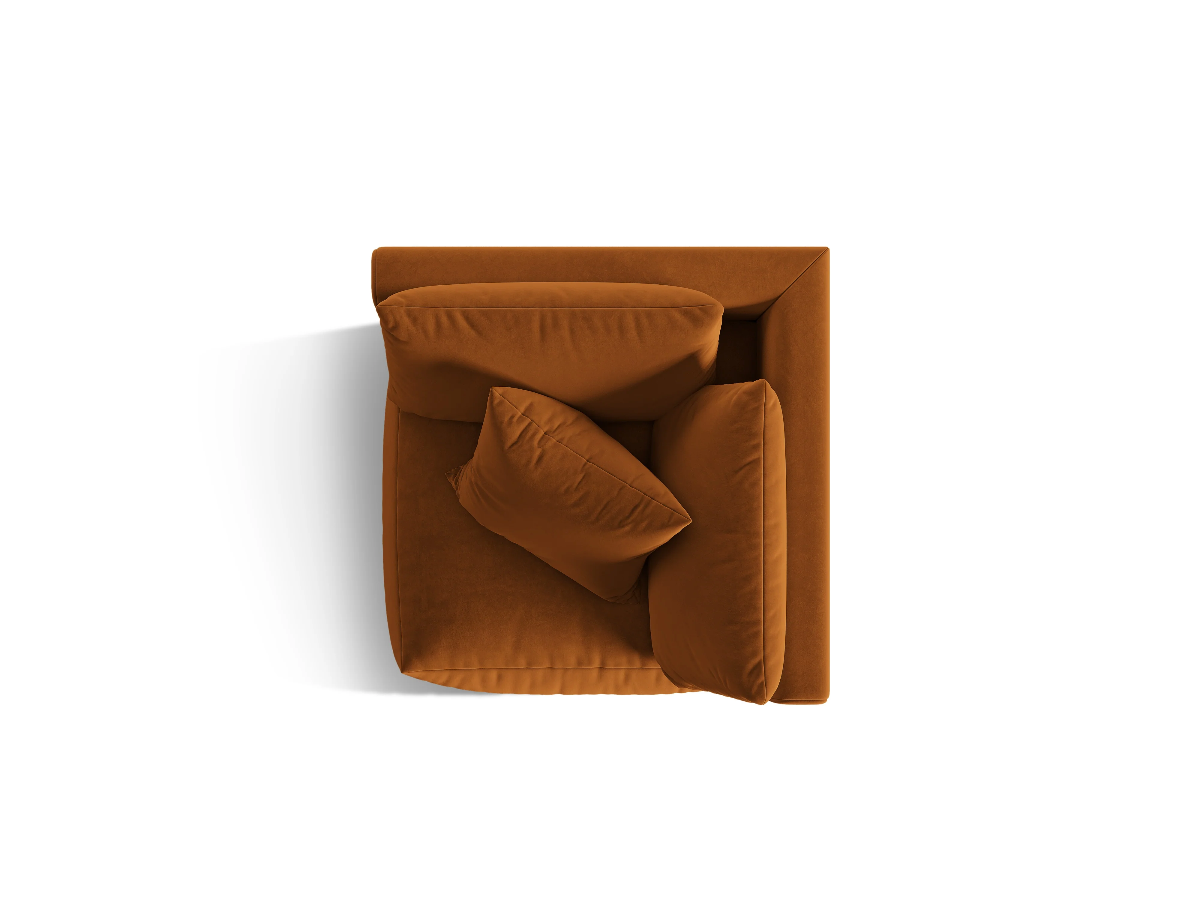 Sofa modułowa aksamitna CHRIS - element narożny terracotta - Image 4