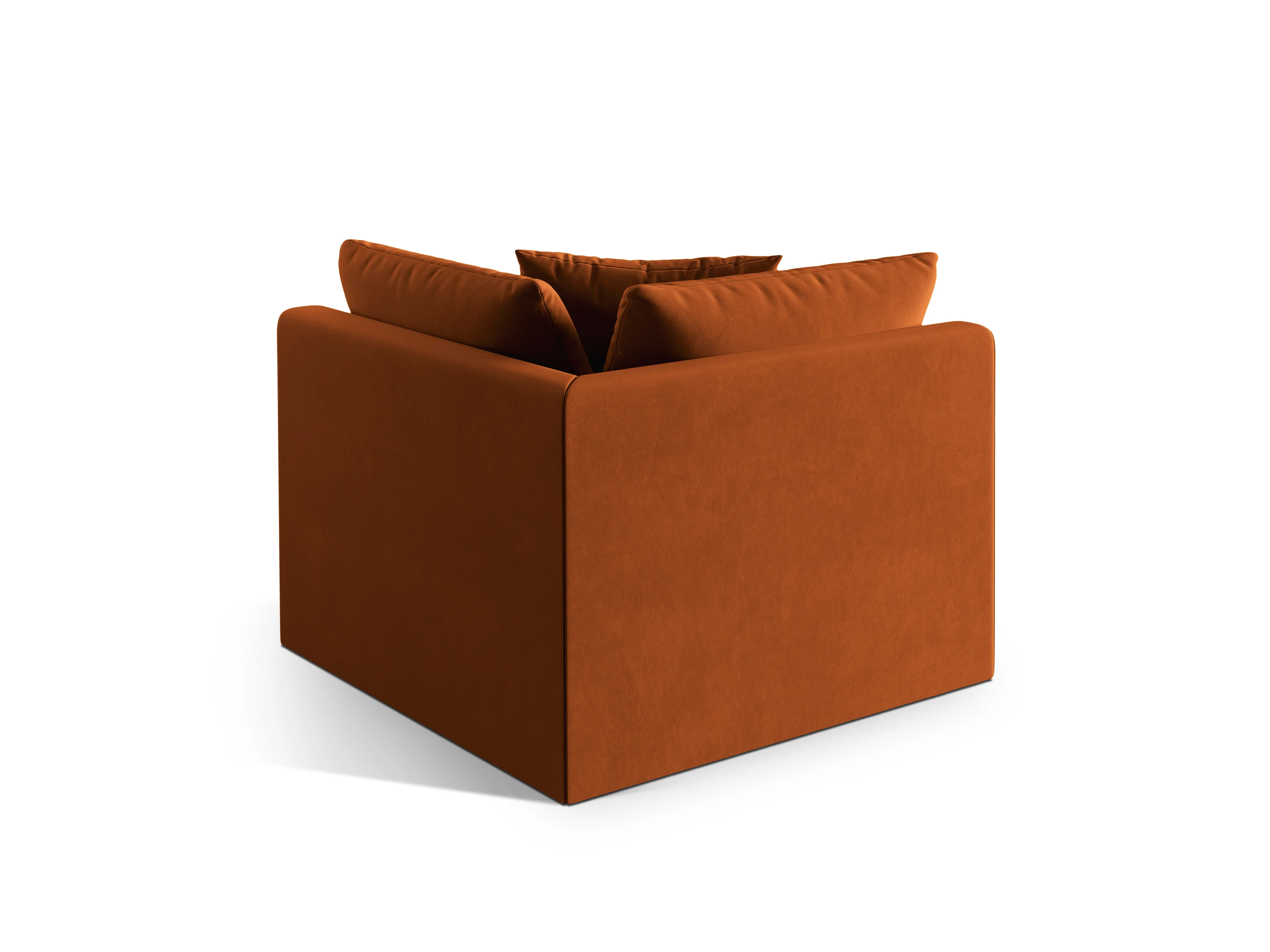 Sofa modułowa aksamitna CHRIS - element narożny terracotta - Image 5