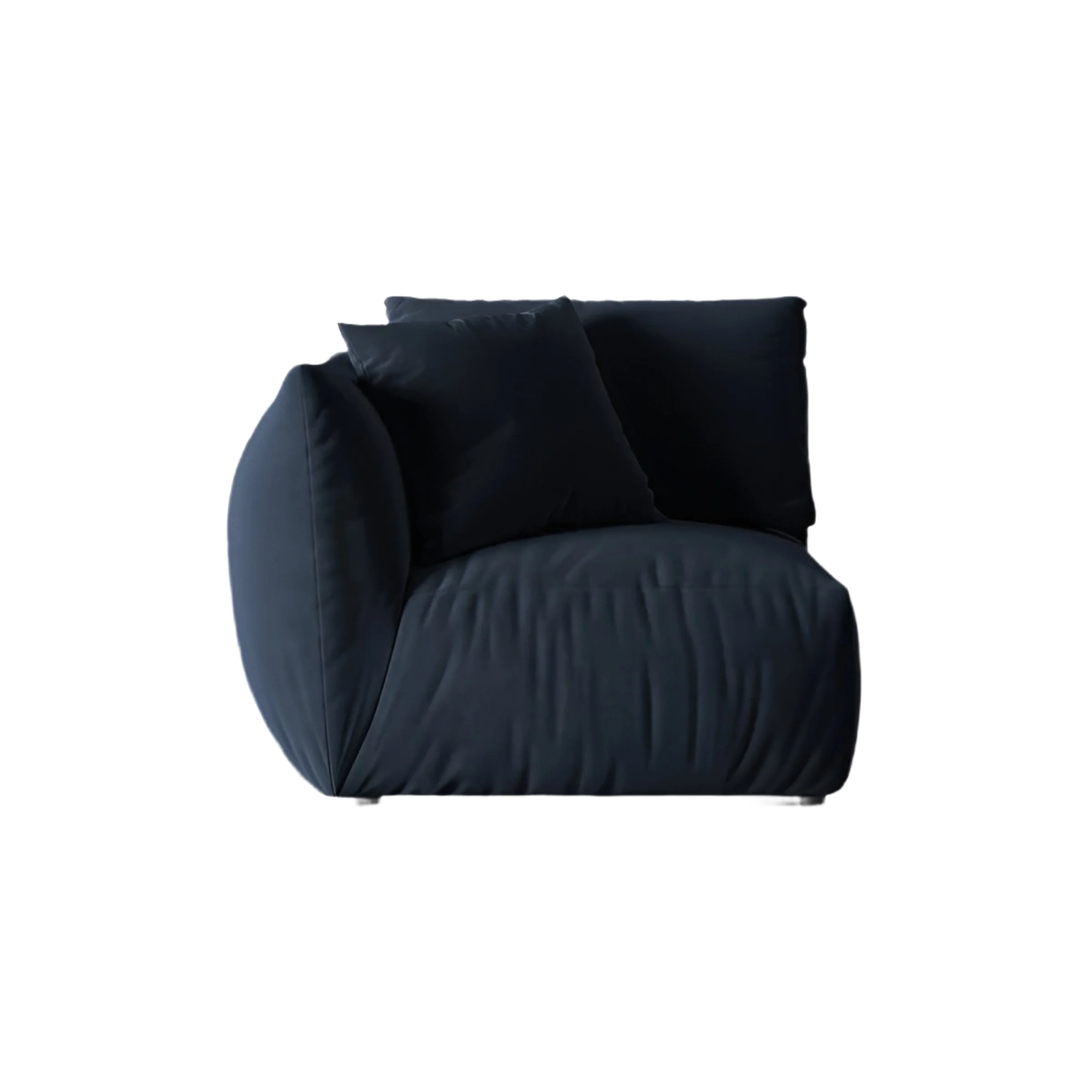 Sofa modułowa aksamitna CHRIS - element lewostronny granat królewski