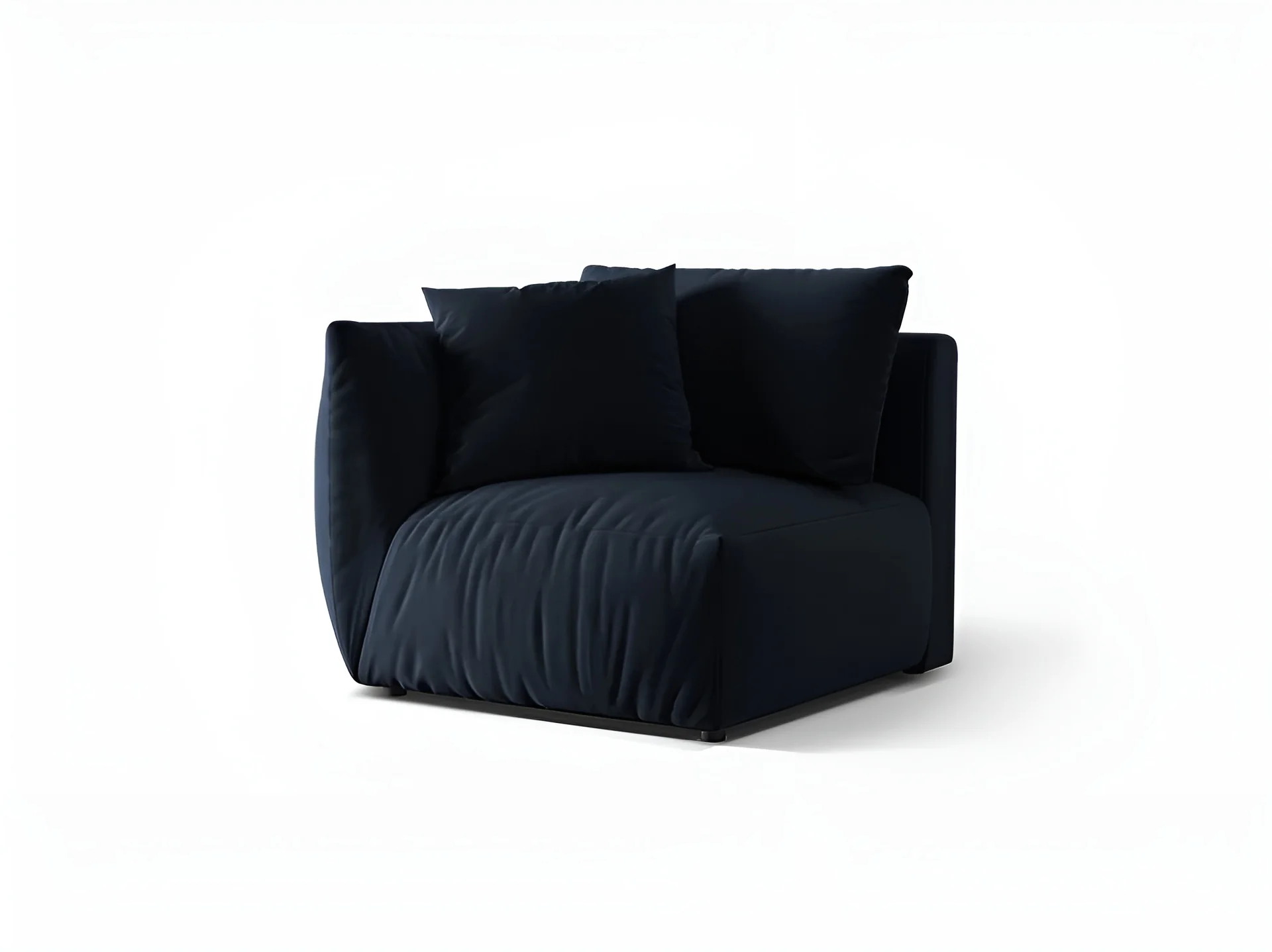 Sofa modułowa aksamitna CHRIS - element lewostronny granat królewski - Image 3