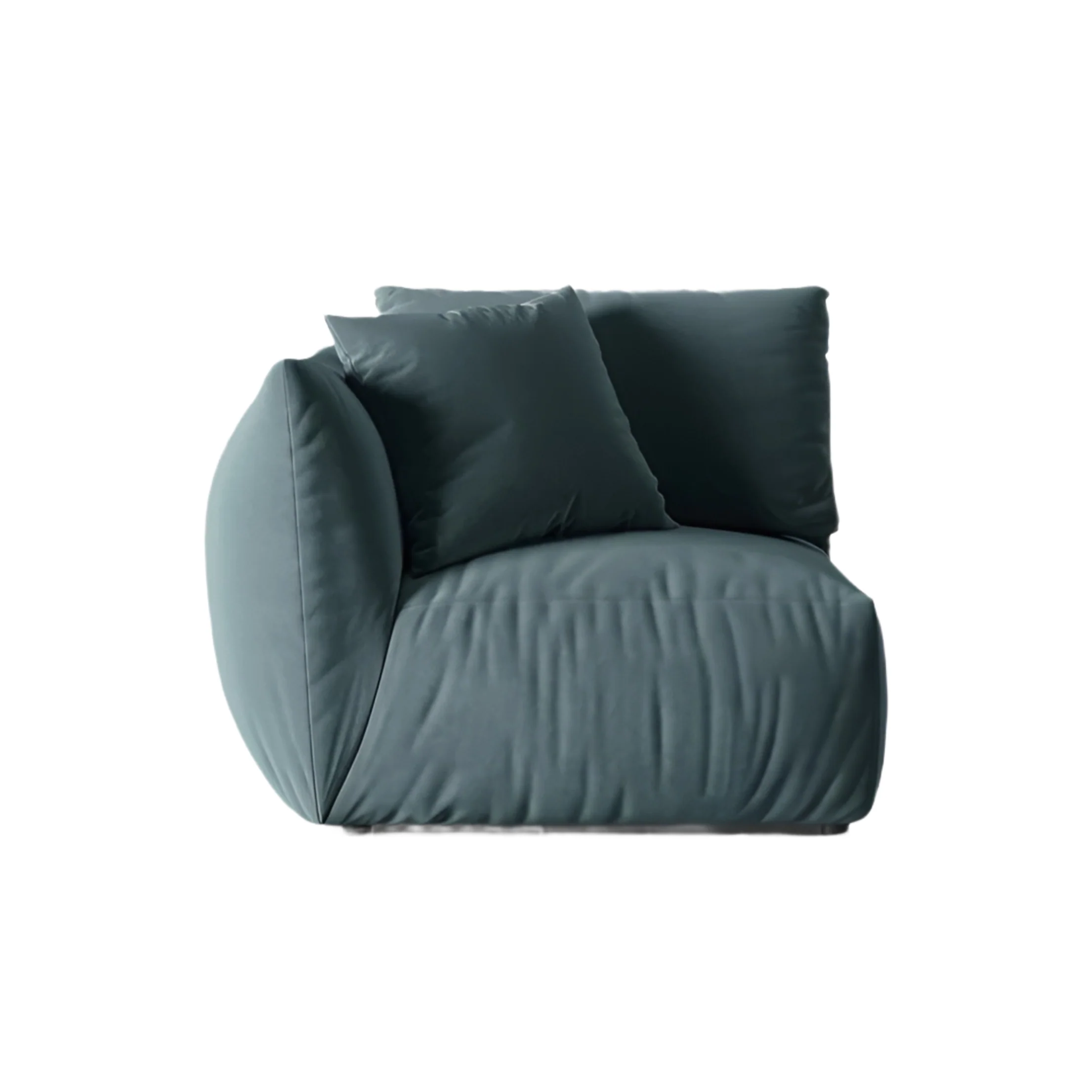 Sofa modułowa aksamitna CHRIS - element lewostronny jasnoniebieski