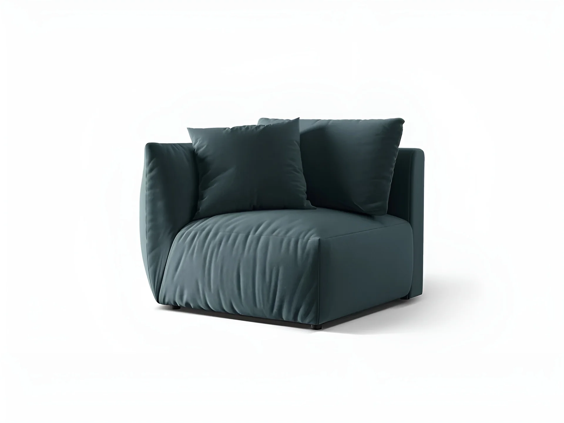 Sofa modułowa aksamitna CHRIS - element lewostronny jasnoniebieski - Image 3