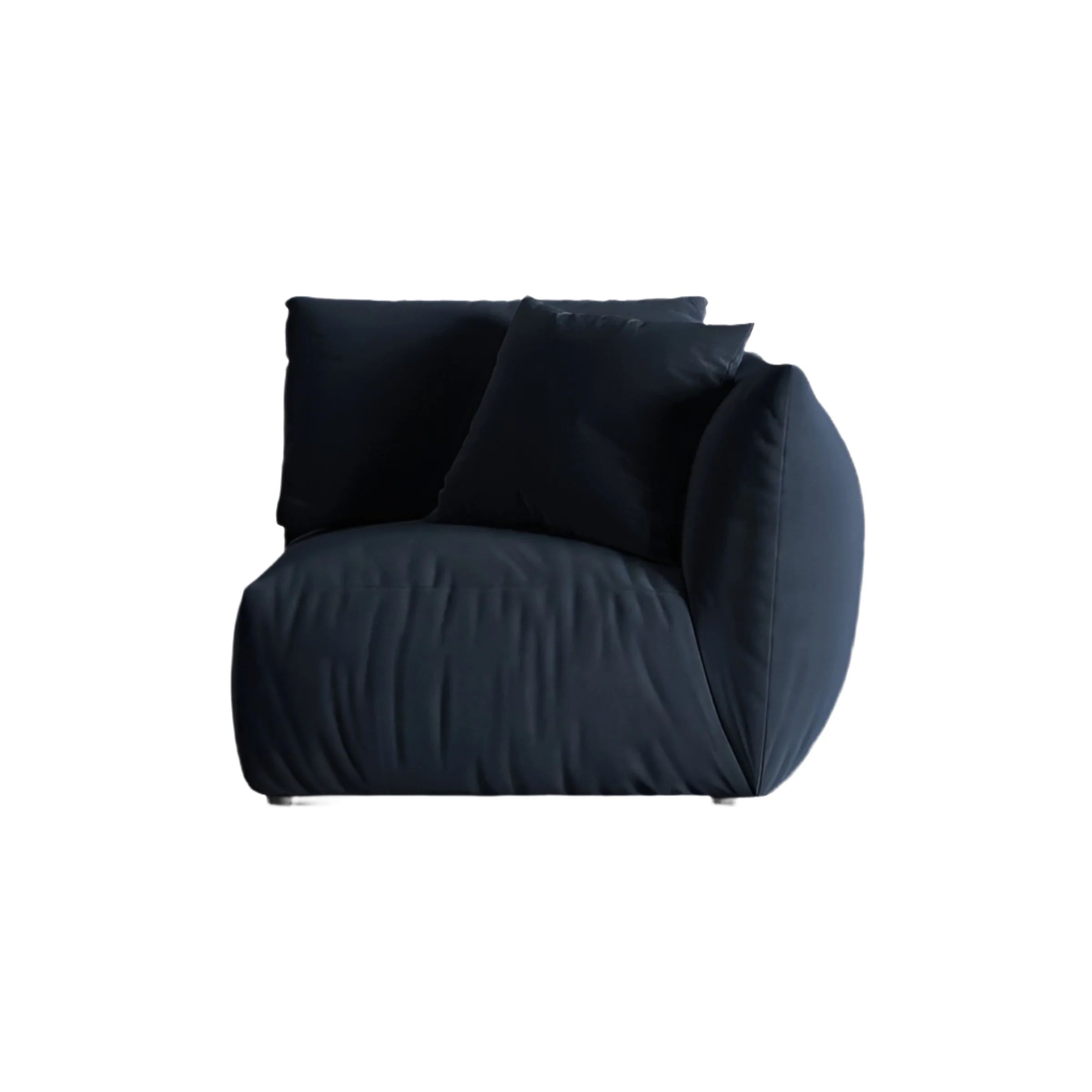 Sofa modułowa aksamitna CHRIS - element prawostronny granat królewski