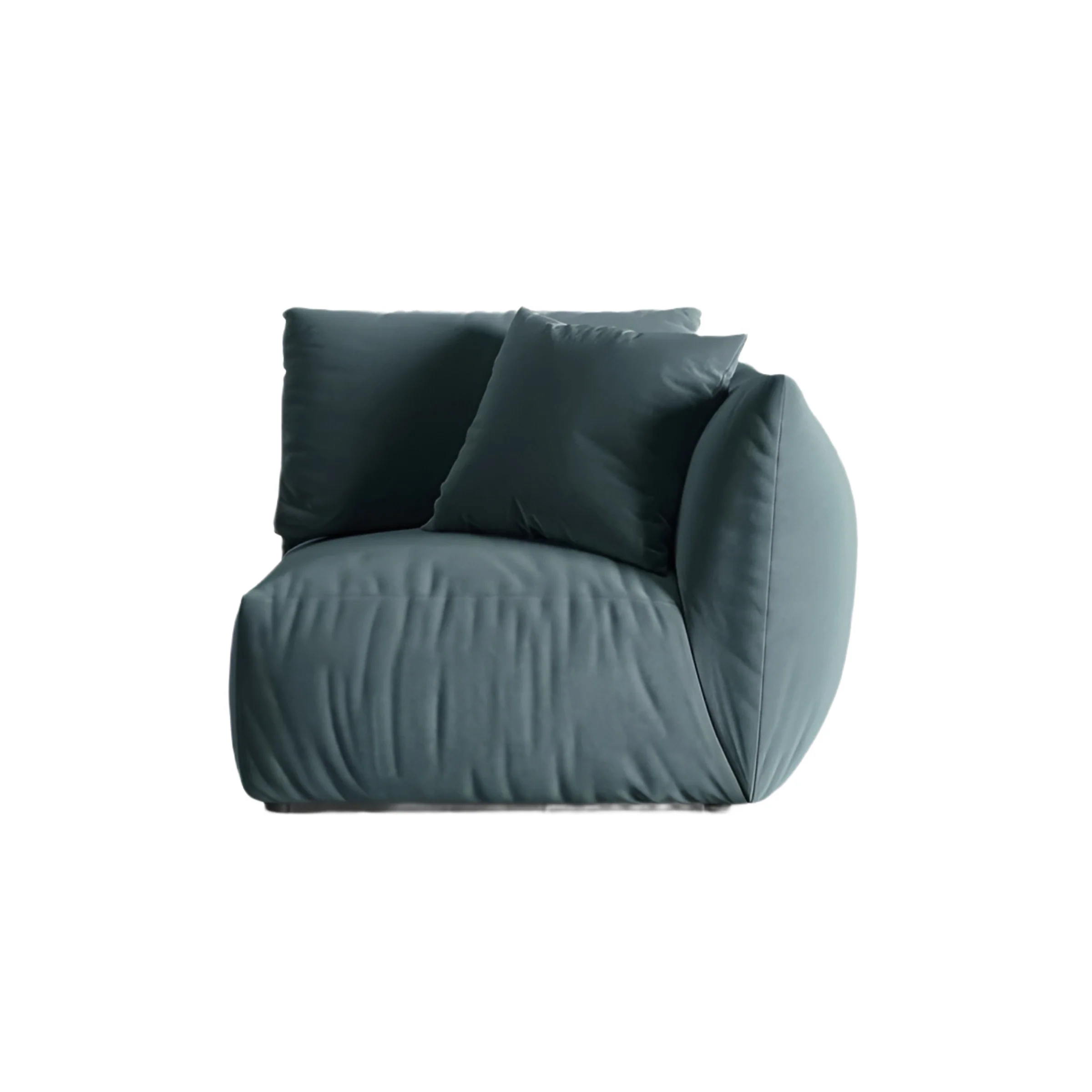 Sofa modułowa aksamitna CHRIS - element prawostronny jasnoniebieski