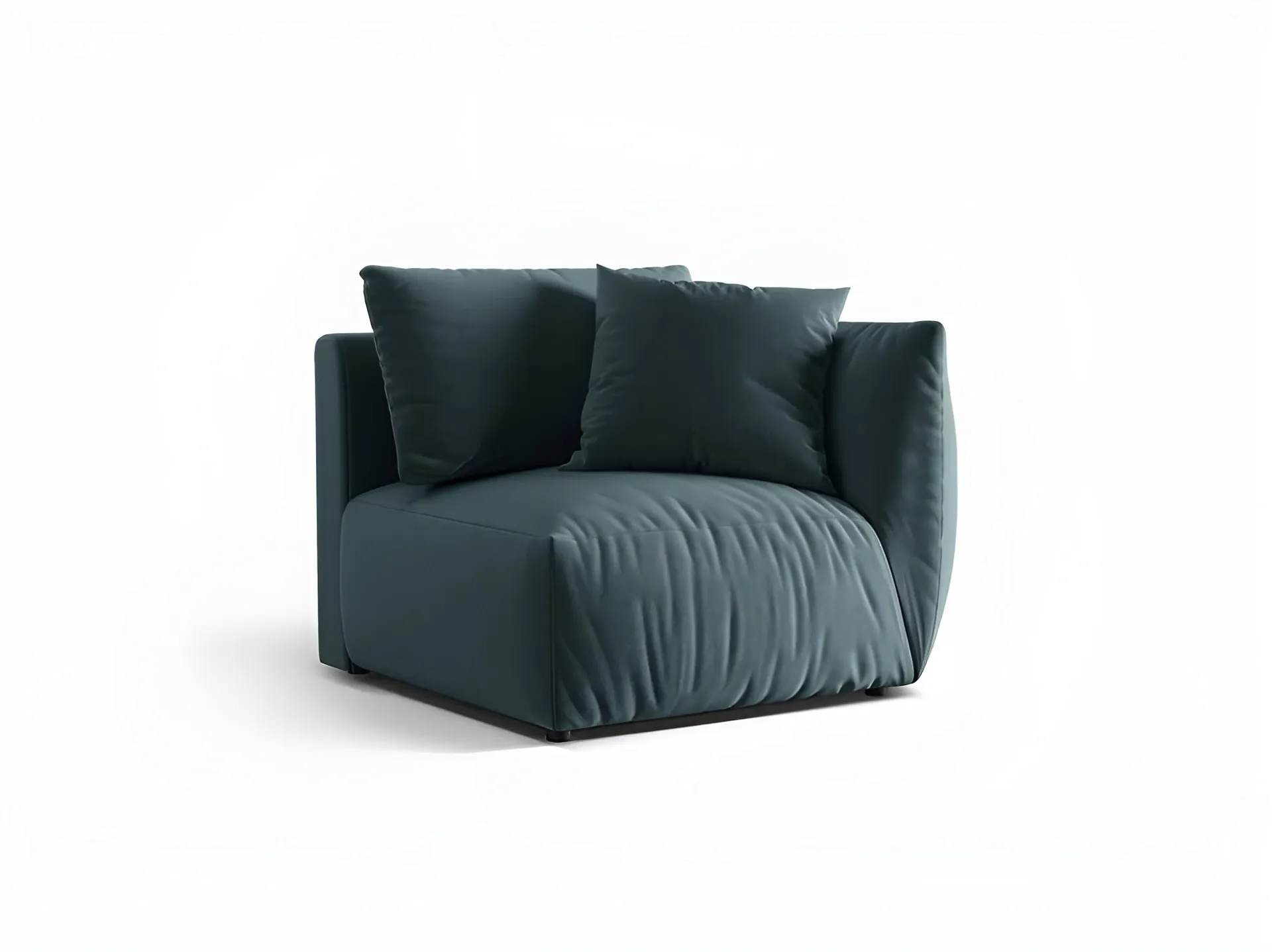 Sofa modułowa aksamitna CHRIS - element prawostronny jasnoniebieski - Image 3