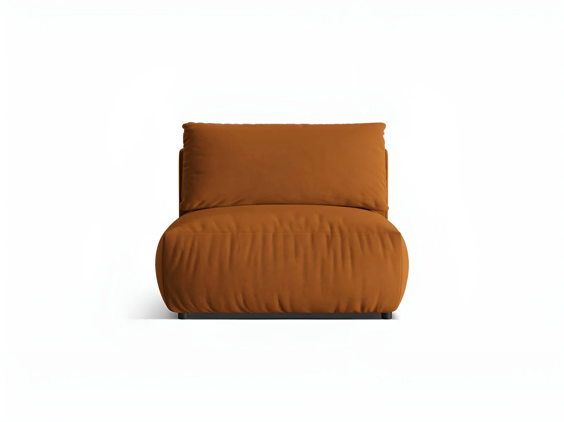 Sofa modułowa aksamitna CHRIS - szeroki element środkowy terracotta - Image 3