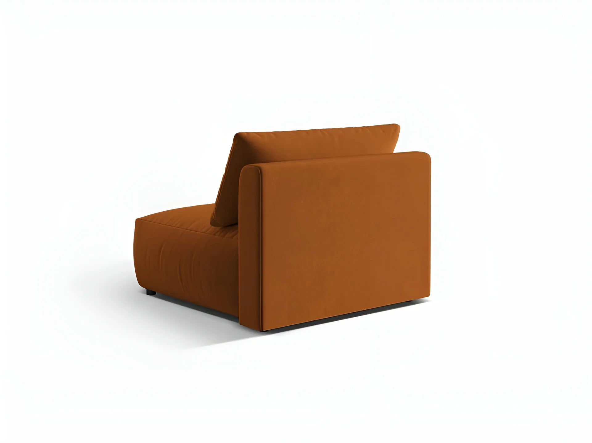 Sofa modułowa aksamitna CHRIS - szeroki element środkowy terracotta - Image 4