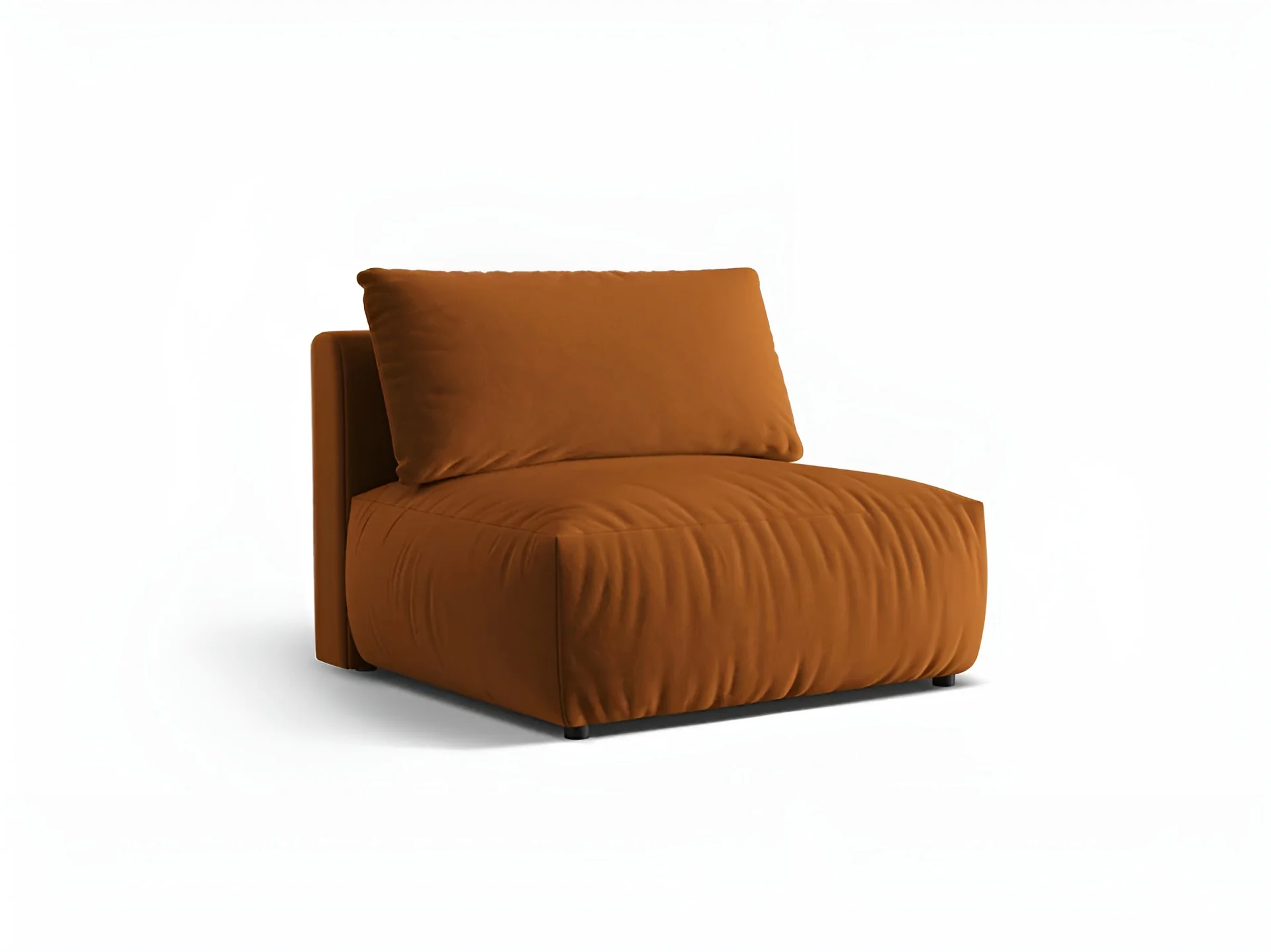 Sofa modułowa aksamitna CHRIS - szeroki element środkowy terracotta - Image 5