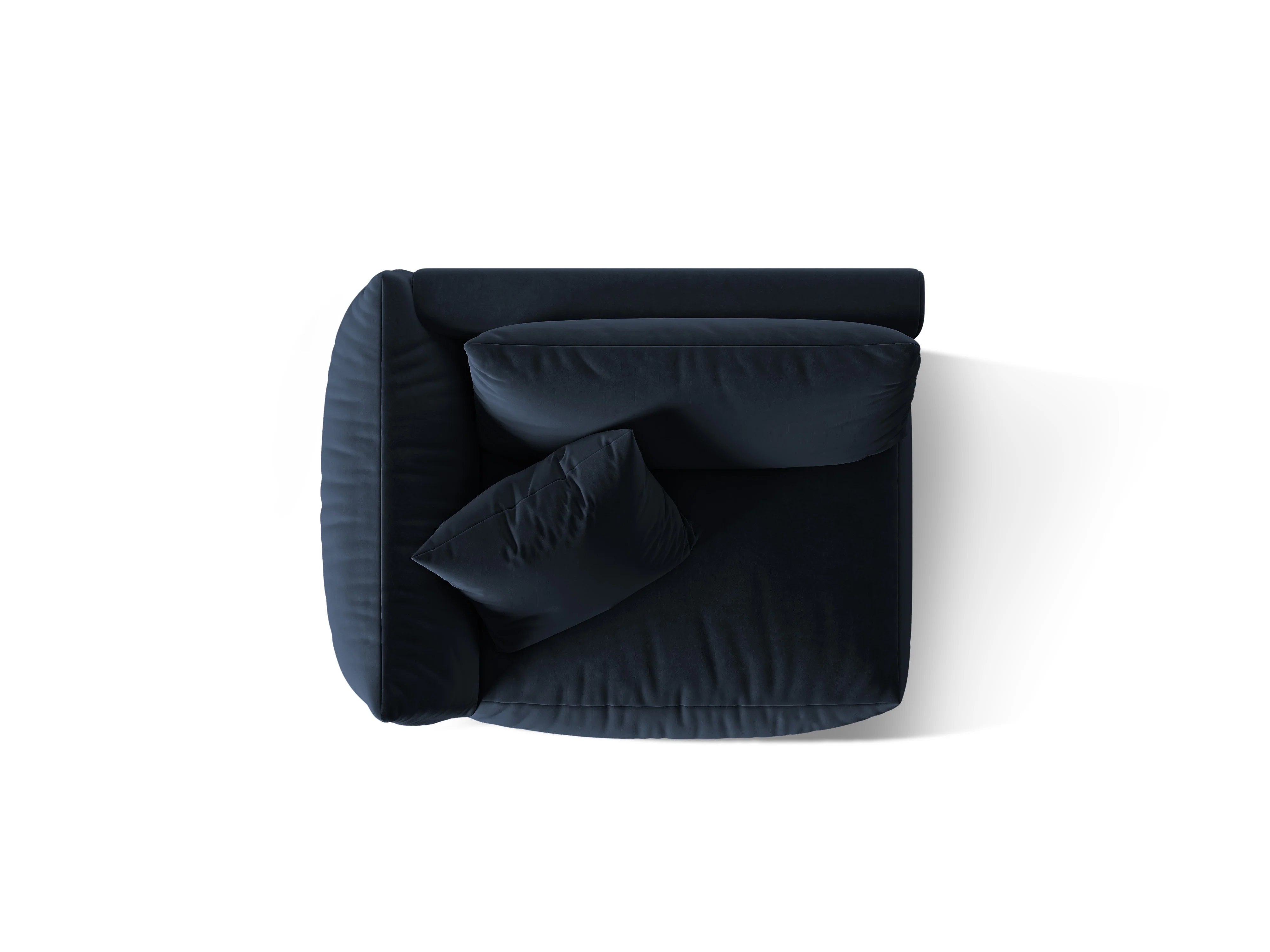 Sofa modułowa aksamitna CHRIS - element szeroki lewostronny granat królewski - Image 3