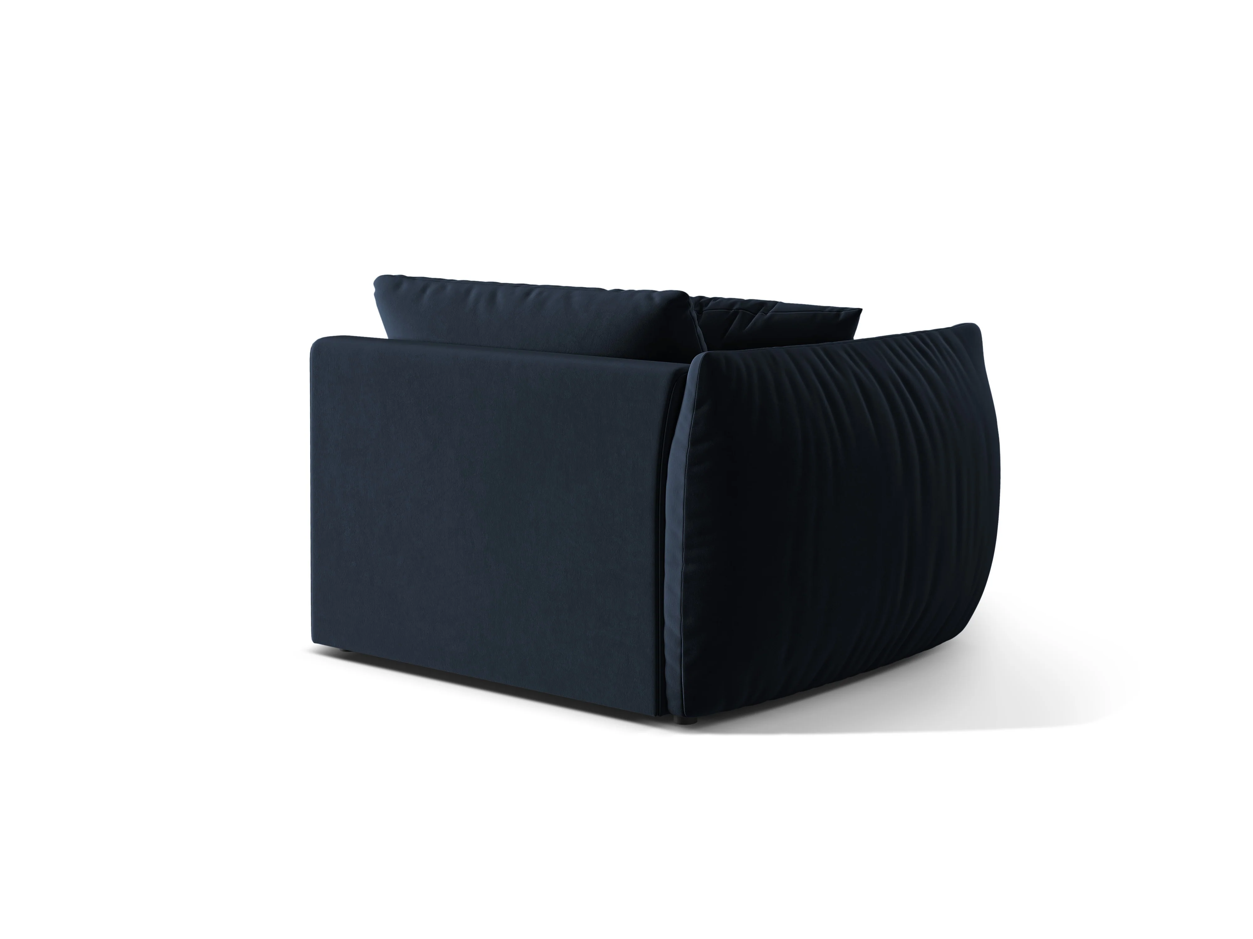 Sofa modułowa aksamitna CHRIS - element szeroki lewostronny granat królewski - Image 5