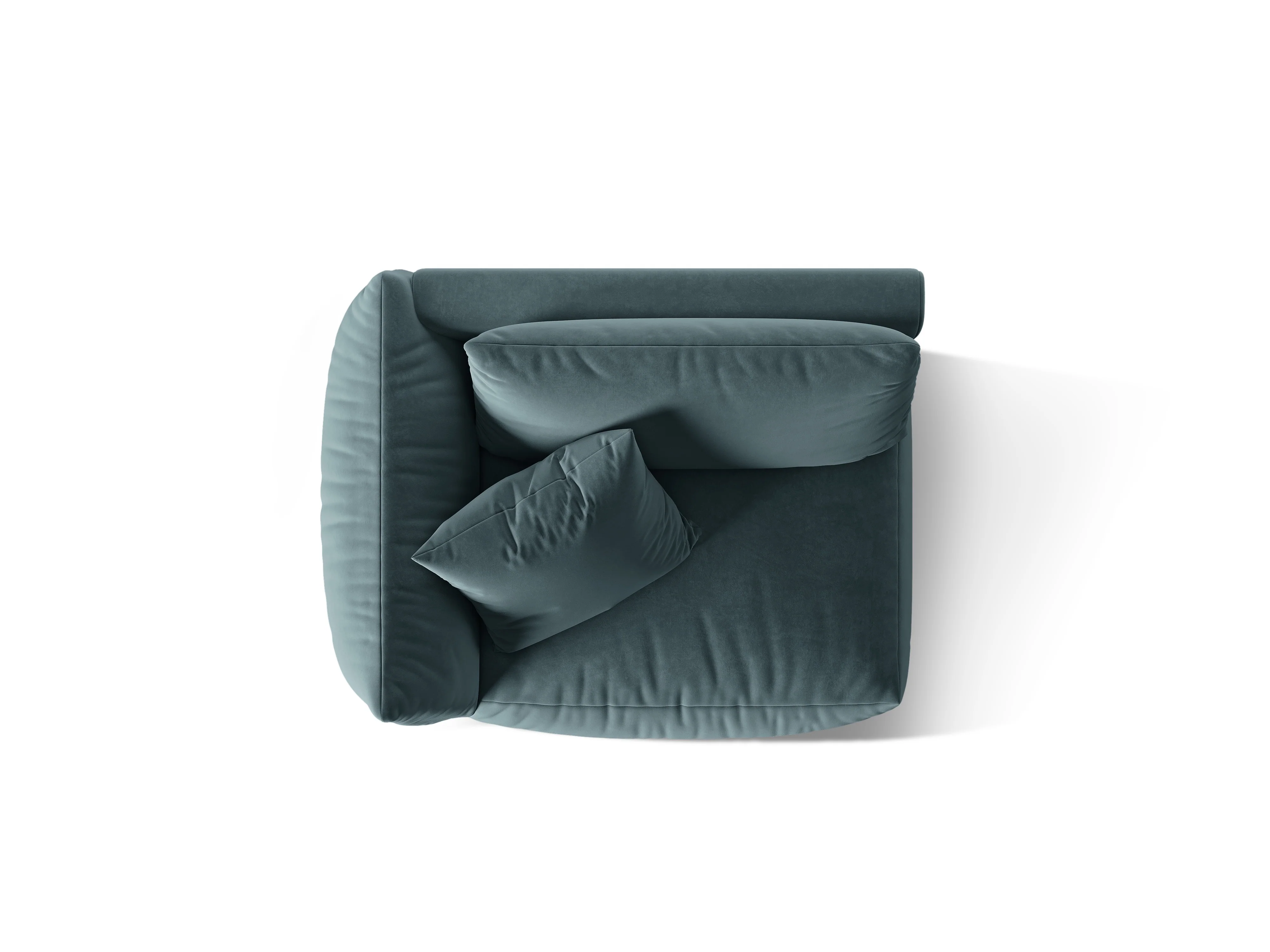 Sofa modułowa aksamitna CHRIS - element szeroki lewostronny jasnoniebieski - Image 3