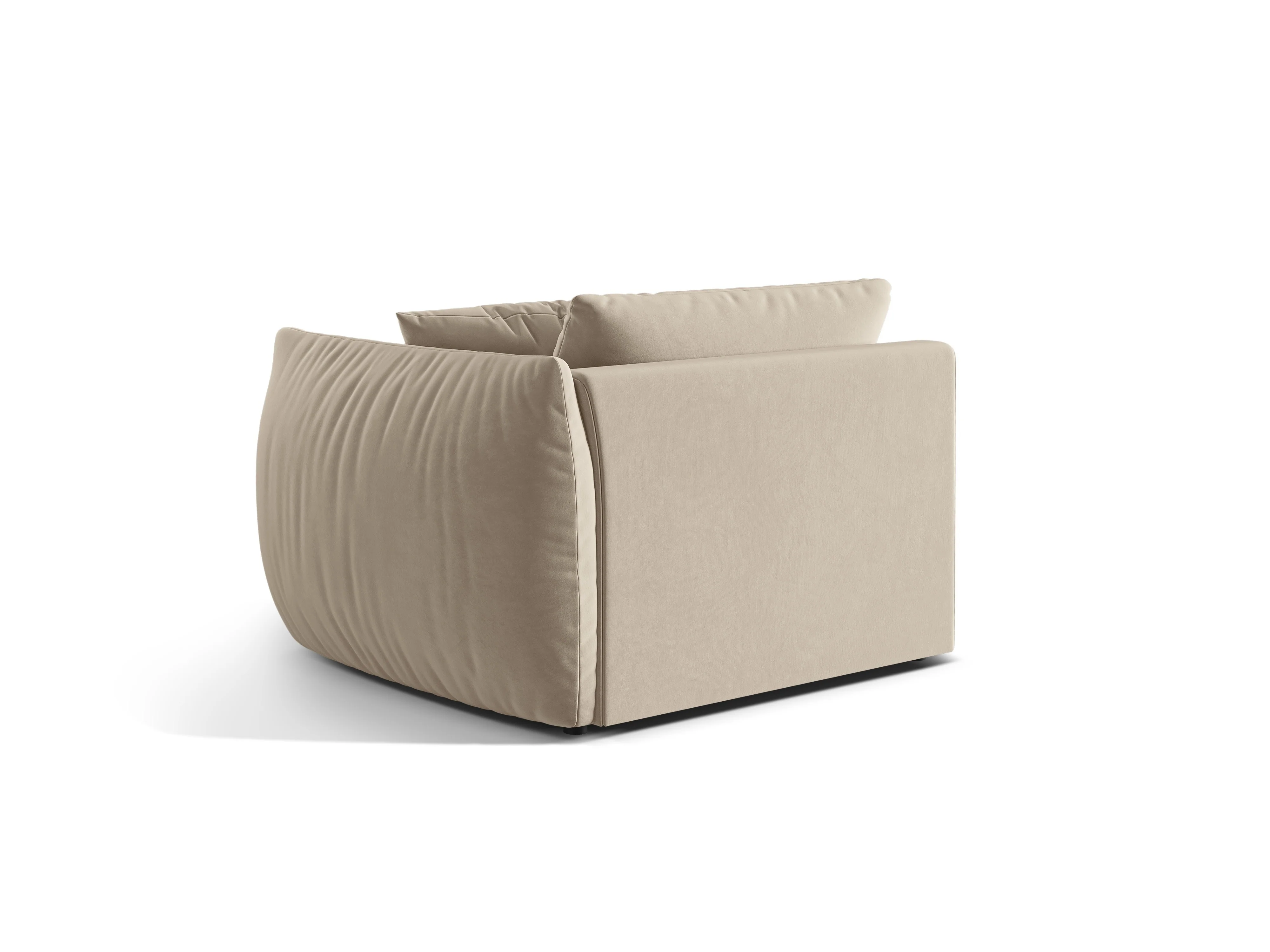 Sofa modułowa aksamitna CHRIS - element szeroki prawostronny ecru - Image 4