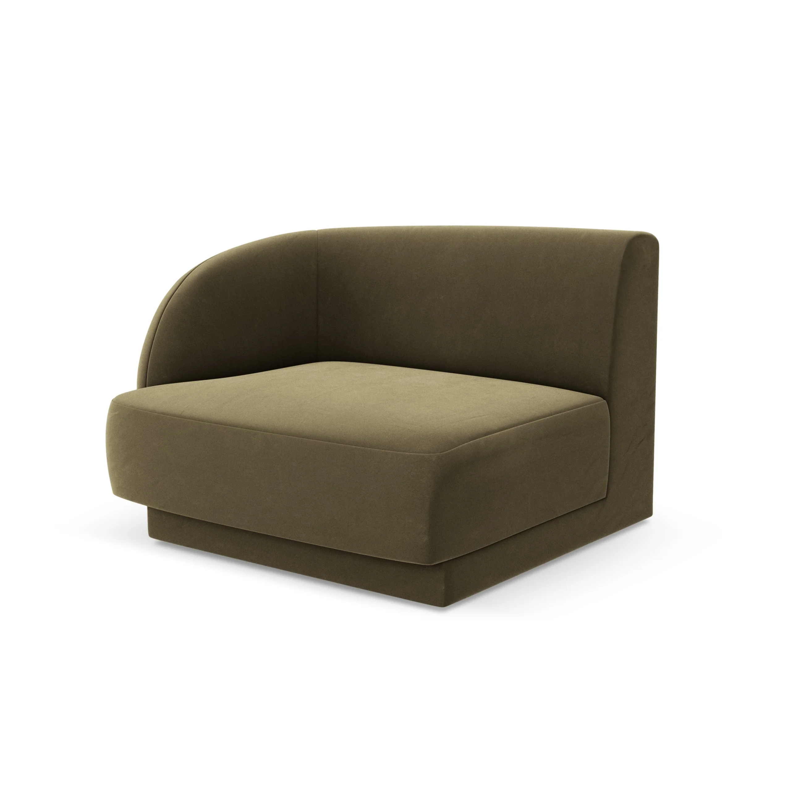 Sofa modułowa aksamitna MILEY - moduł lewostronny zielony - Image 2