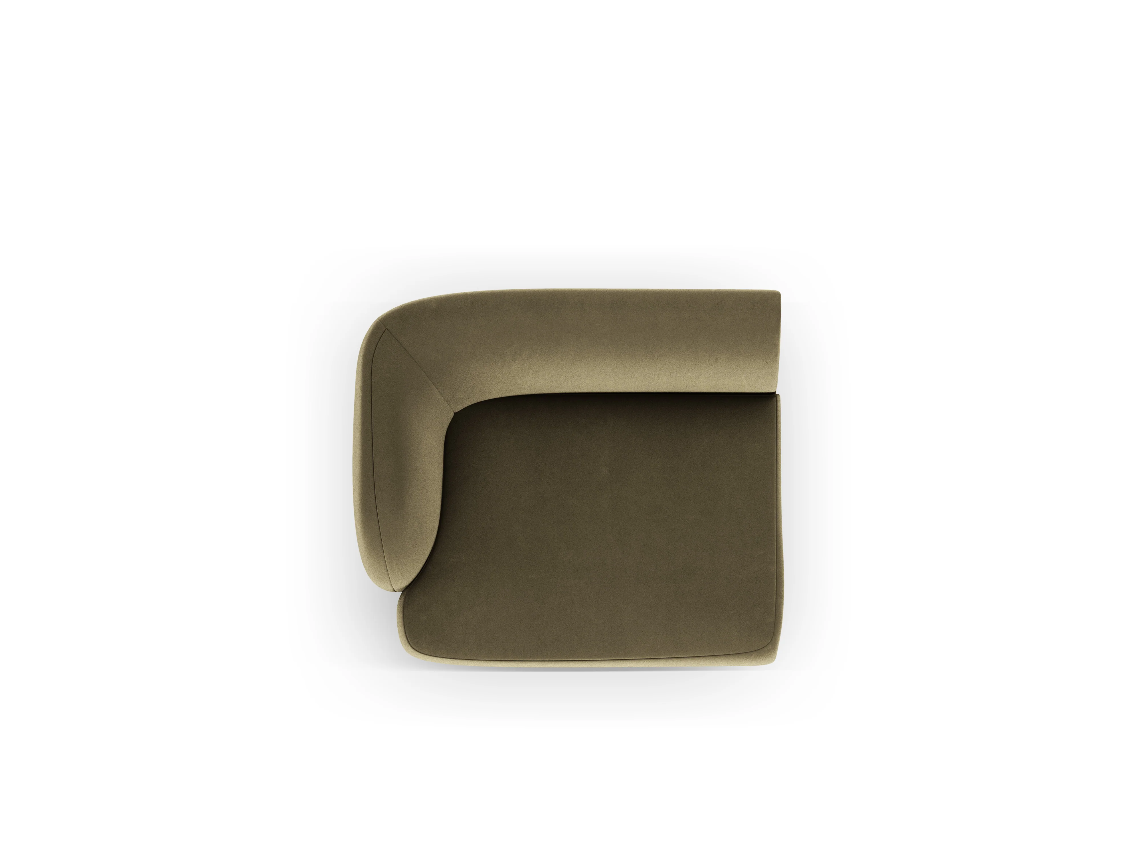 Sofa modułowa aksamitna MILEY - moduł lewostronny zielony - Image 3