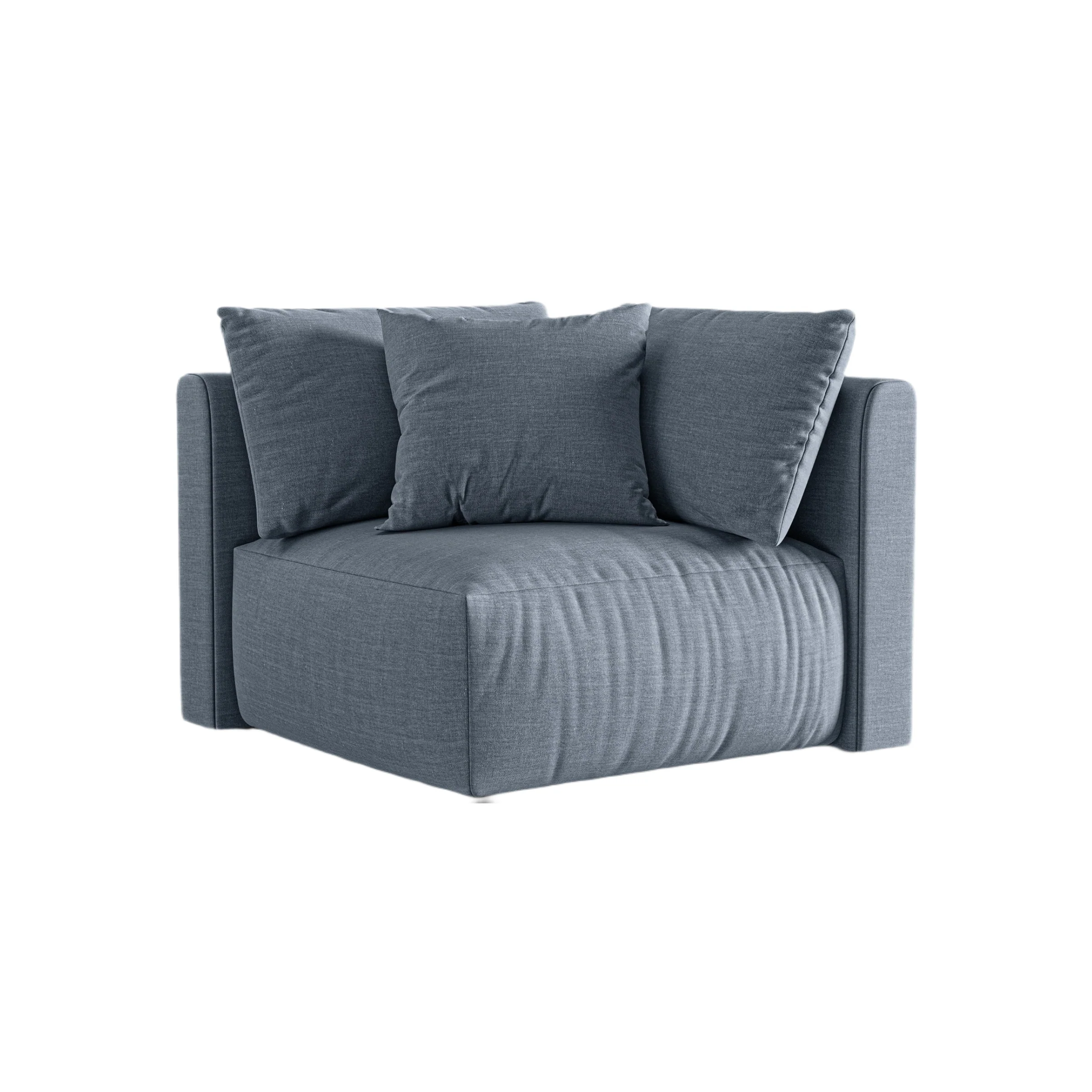 Sofa modułowa CHRIS - element narożny jasnoniebieski szenil