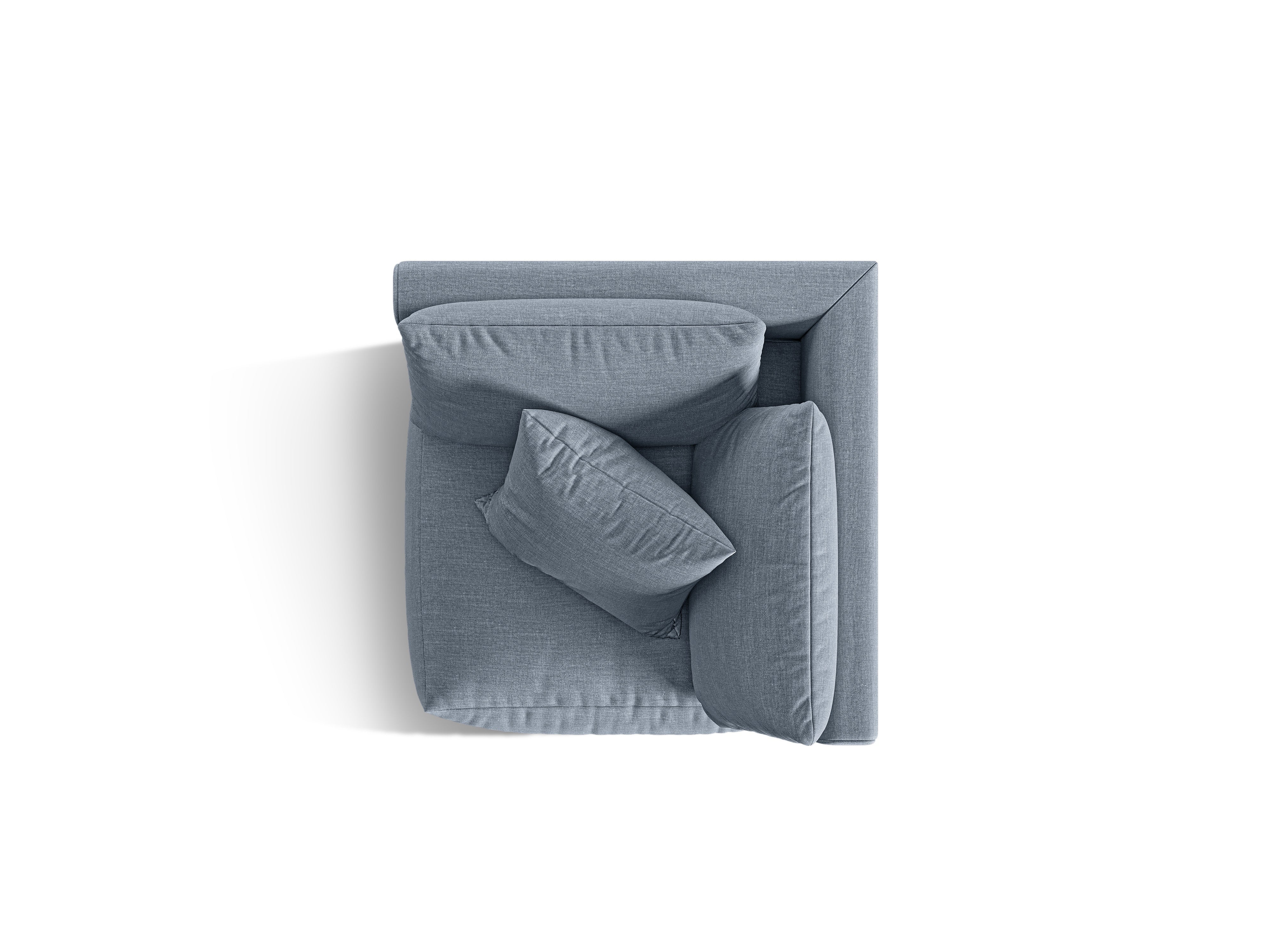Sofa modułowa CHRIS - element narożny jasnoniebieski szenil - Image 4