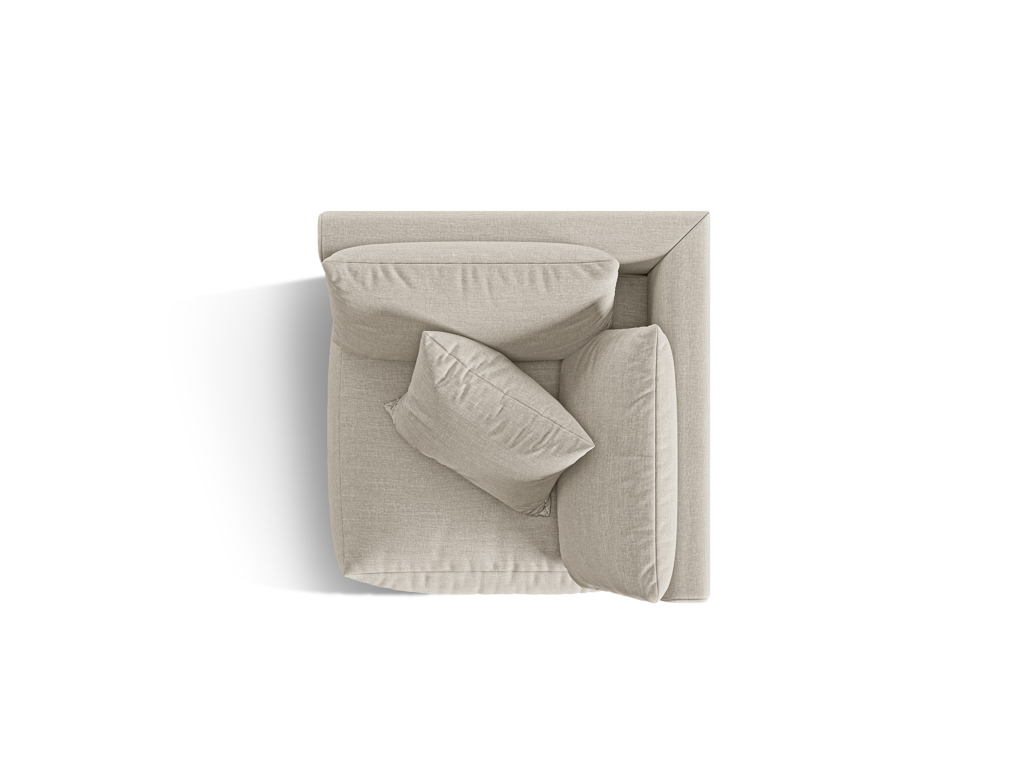Sofa modułowa CHRIS - element narożny kremowy szenil - Image 4