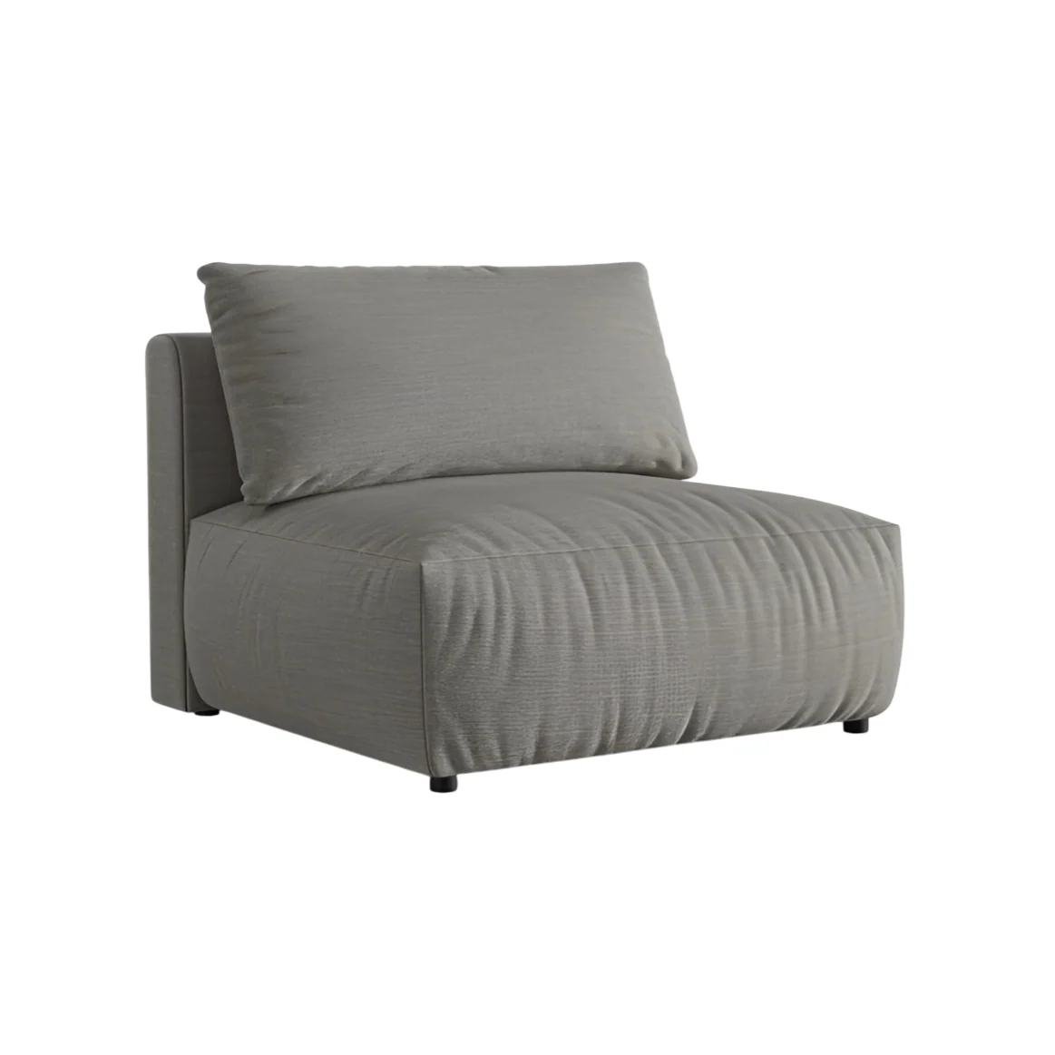 Sofa modułowa CHRIS - szeroki element środkowy jasnoszary szenil
