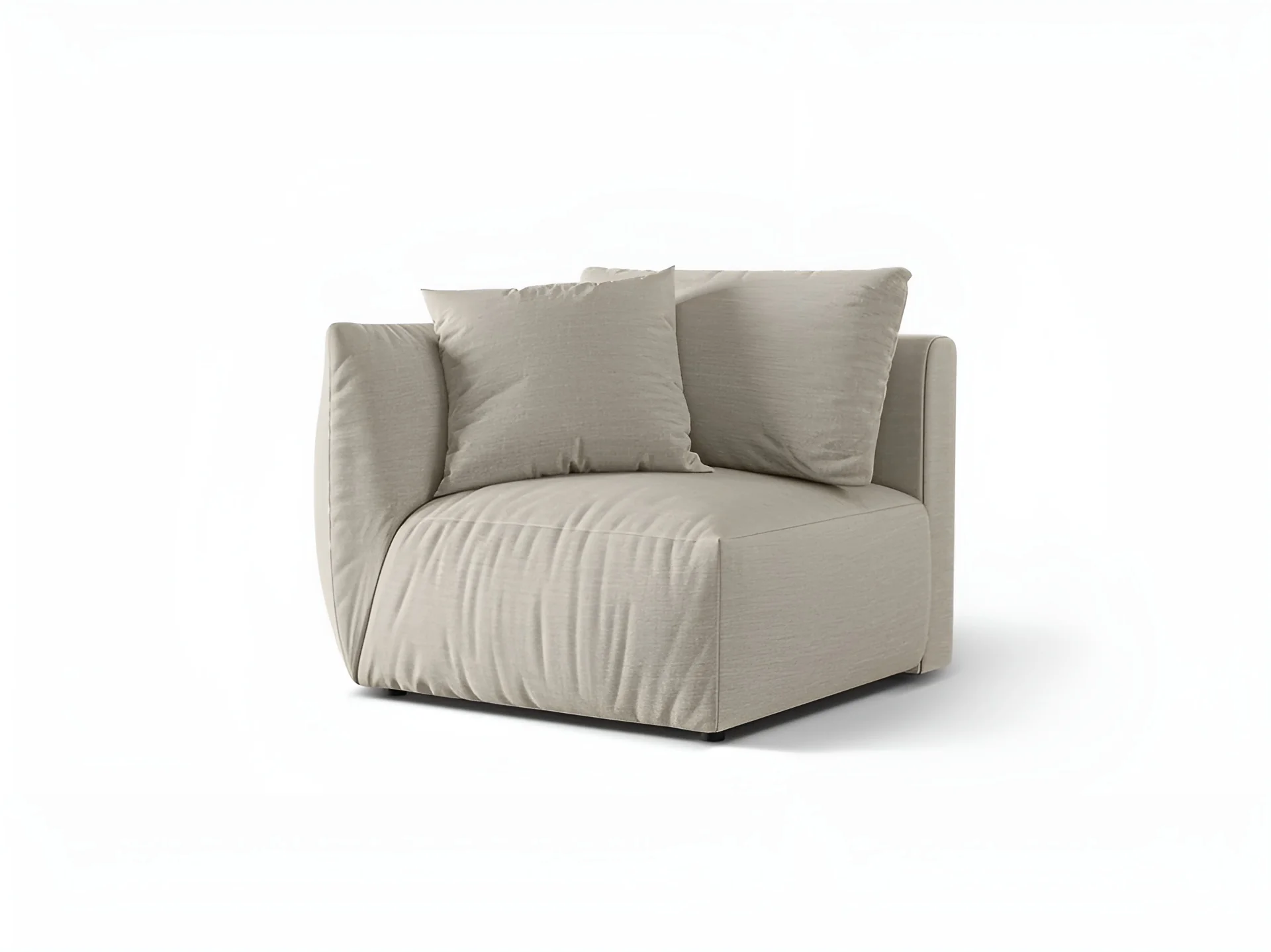 Sofa modułowa CHRIS - element lewostronny kremowy szenil - Image 4