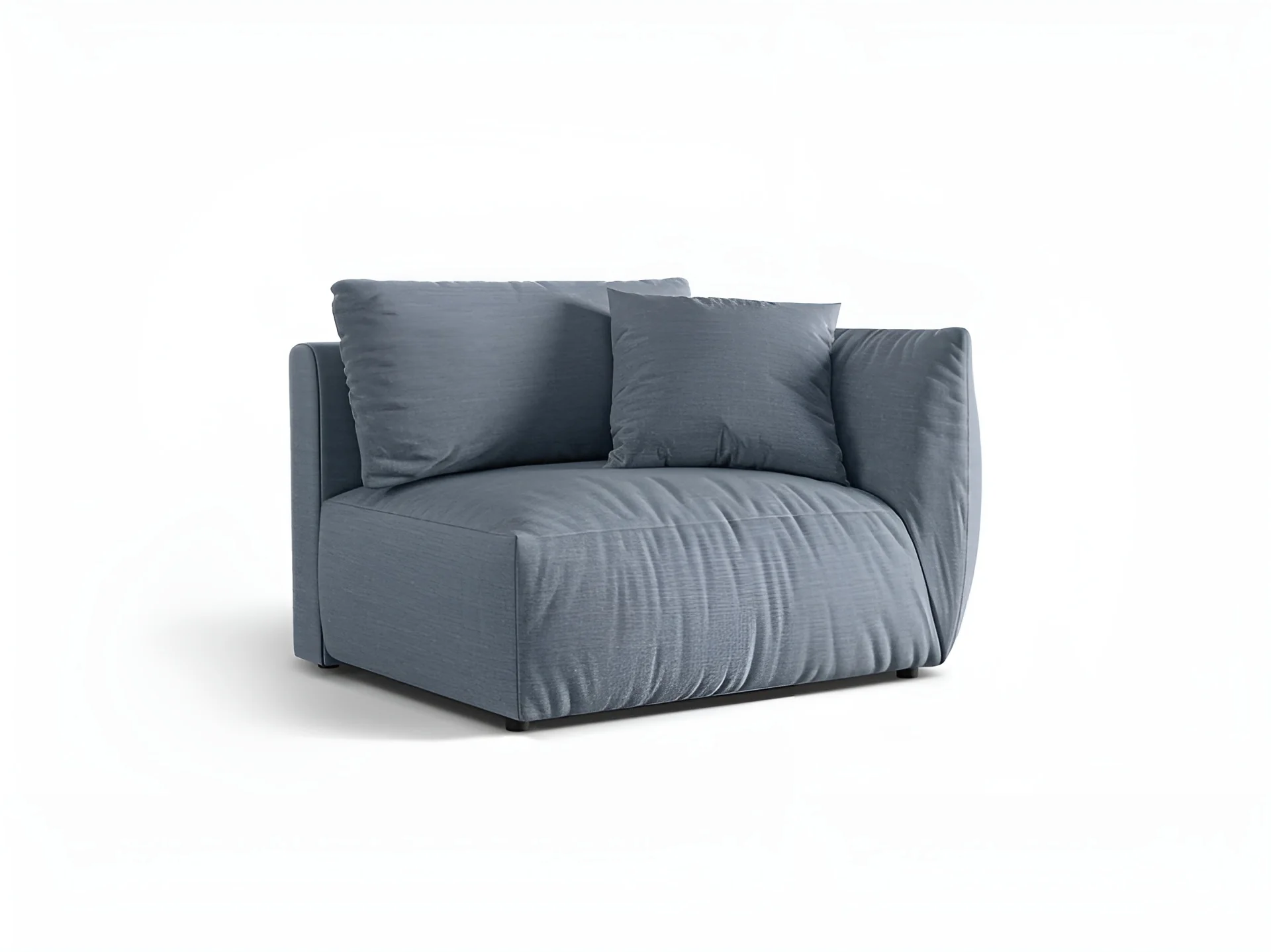Sofa modułowa CHRIS - element szeroki prawostronny jasnoniebieski szenil - Image 4