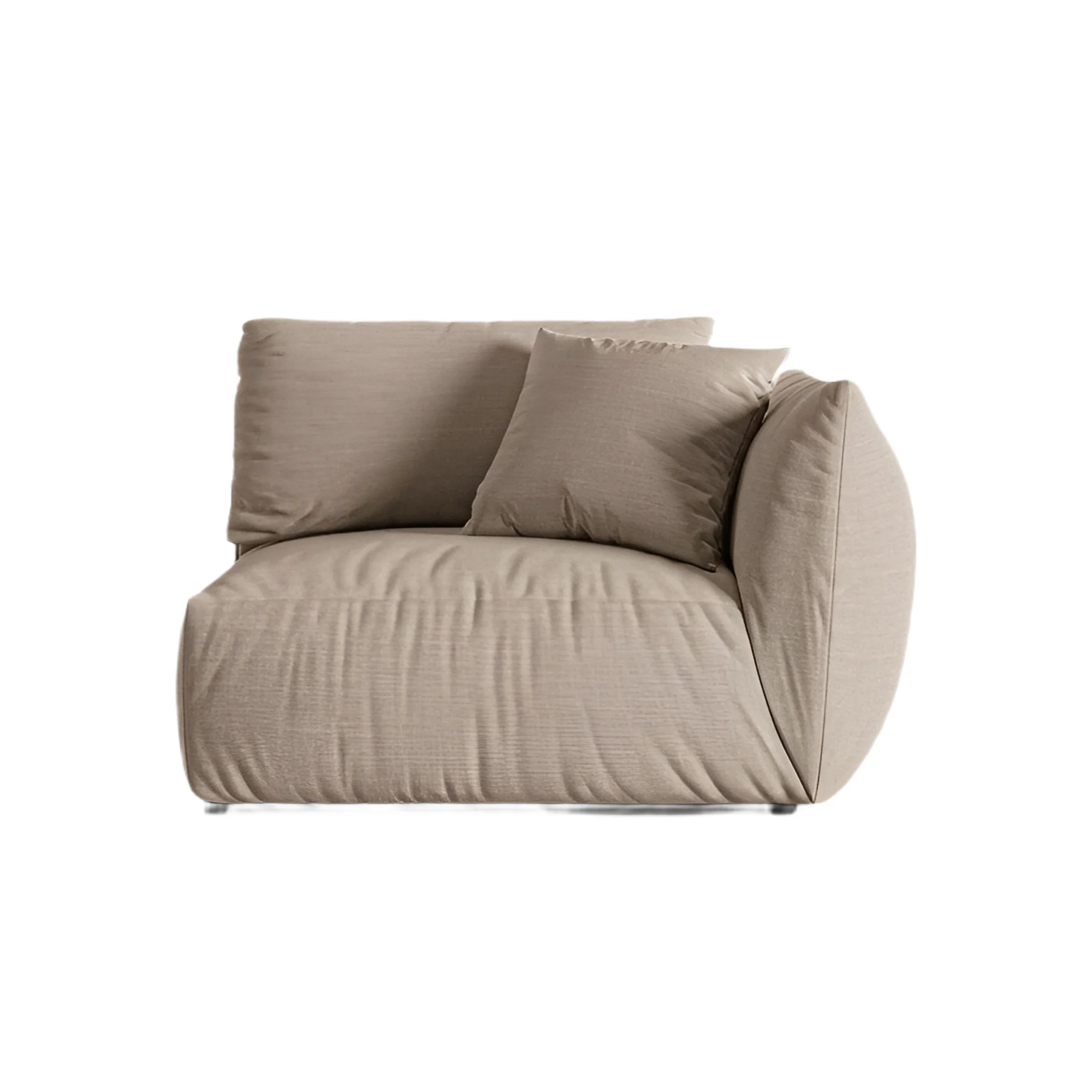 Sofa modułowa CHRIS - element szeroki prawostronny piaskowy szenil
