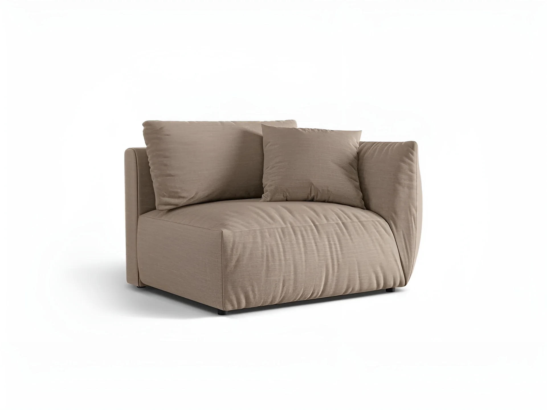 Sofa modułowa CHRIS - element szeroki prawostronny piaskowy szenil - Image 3