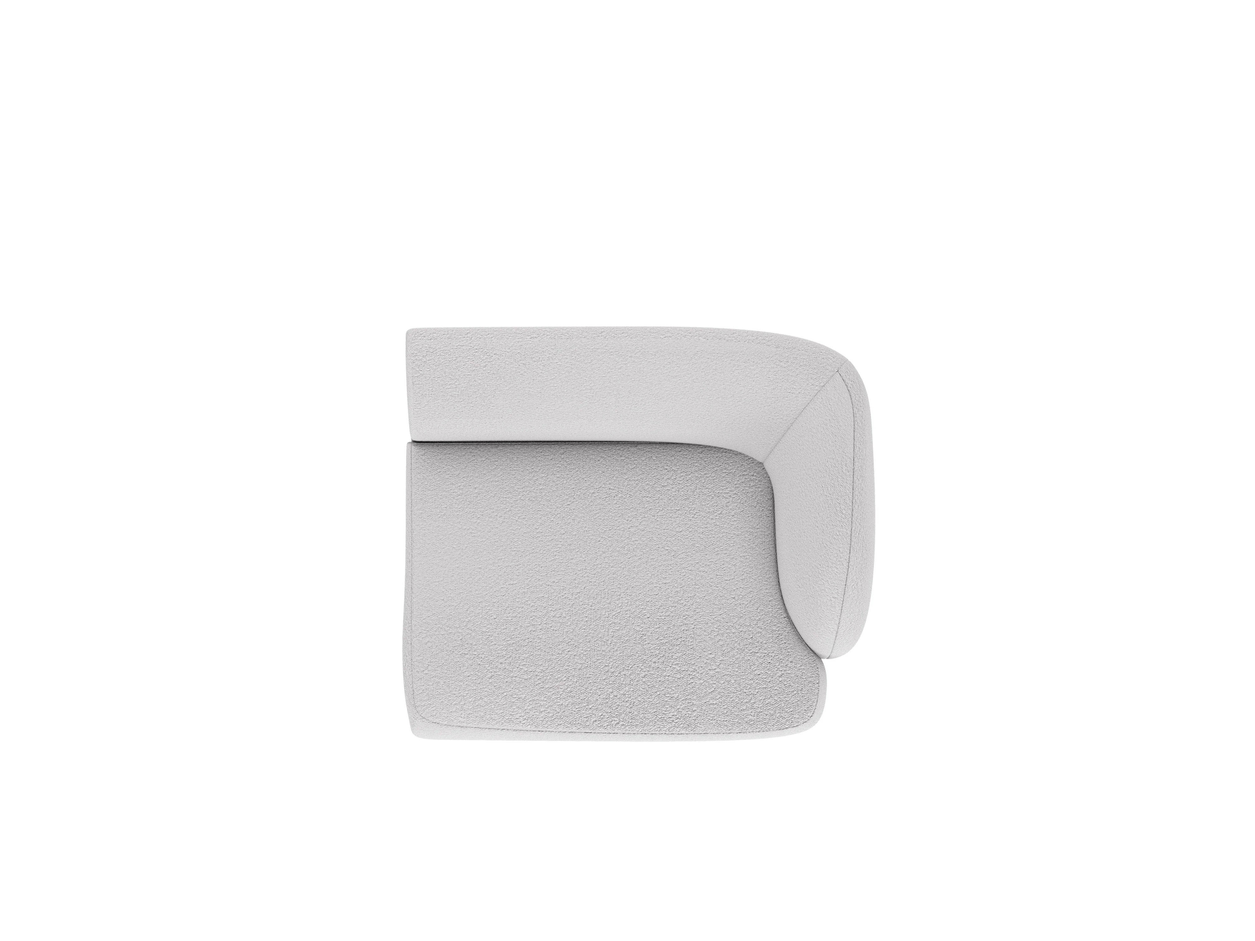 Sofa modułowa MILEY - moduł prawostronny jasnoszary boucle - Image 4