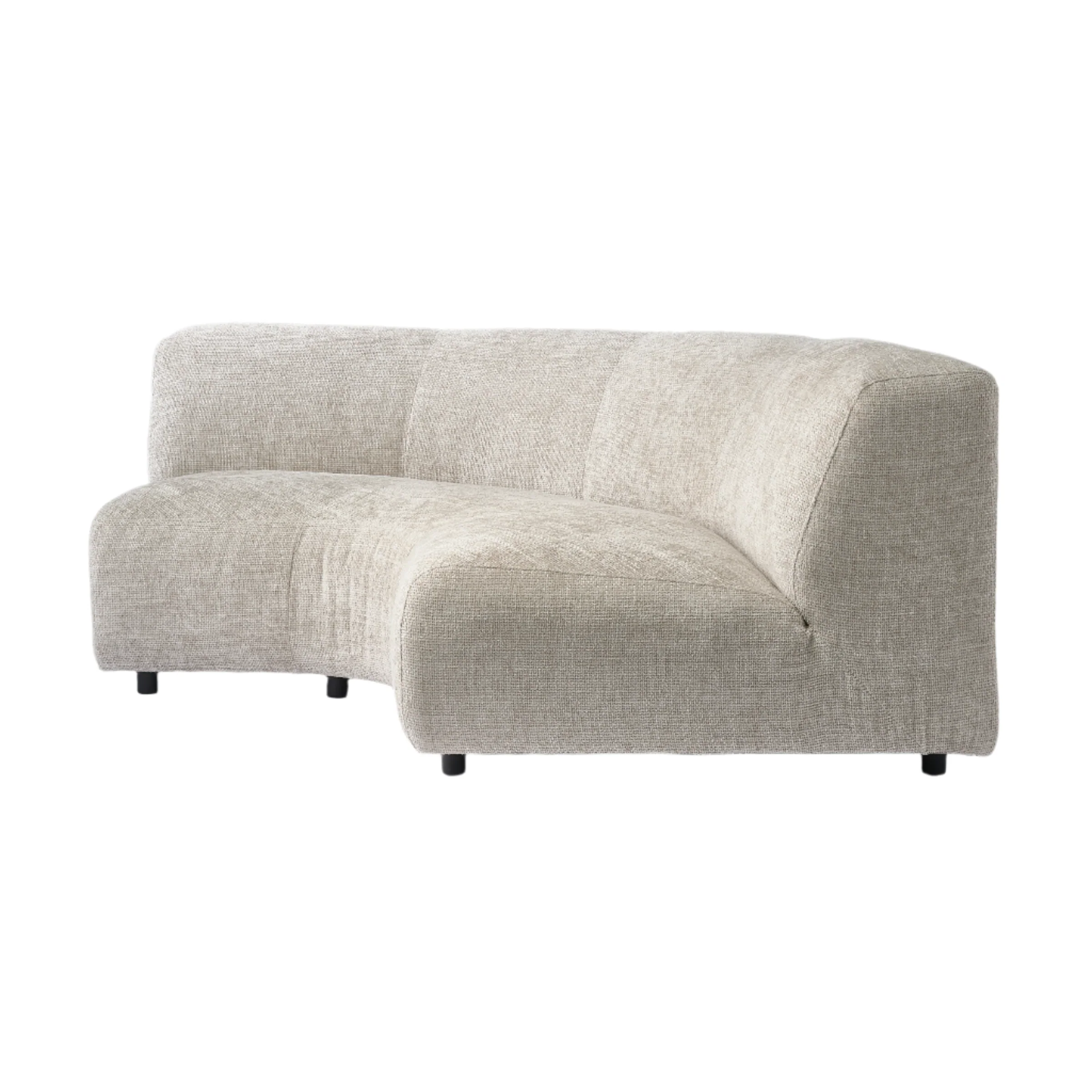 Sofa modułowa POLSPOTTEN - duży moduł narożny zaokrąglony ecri