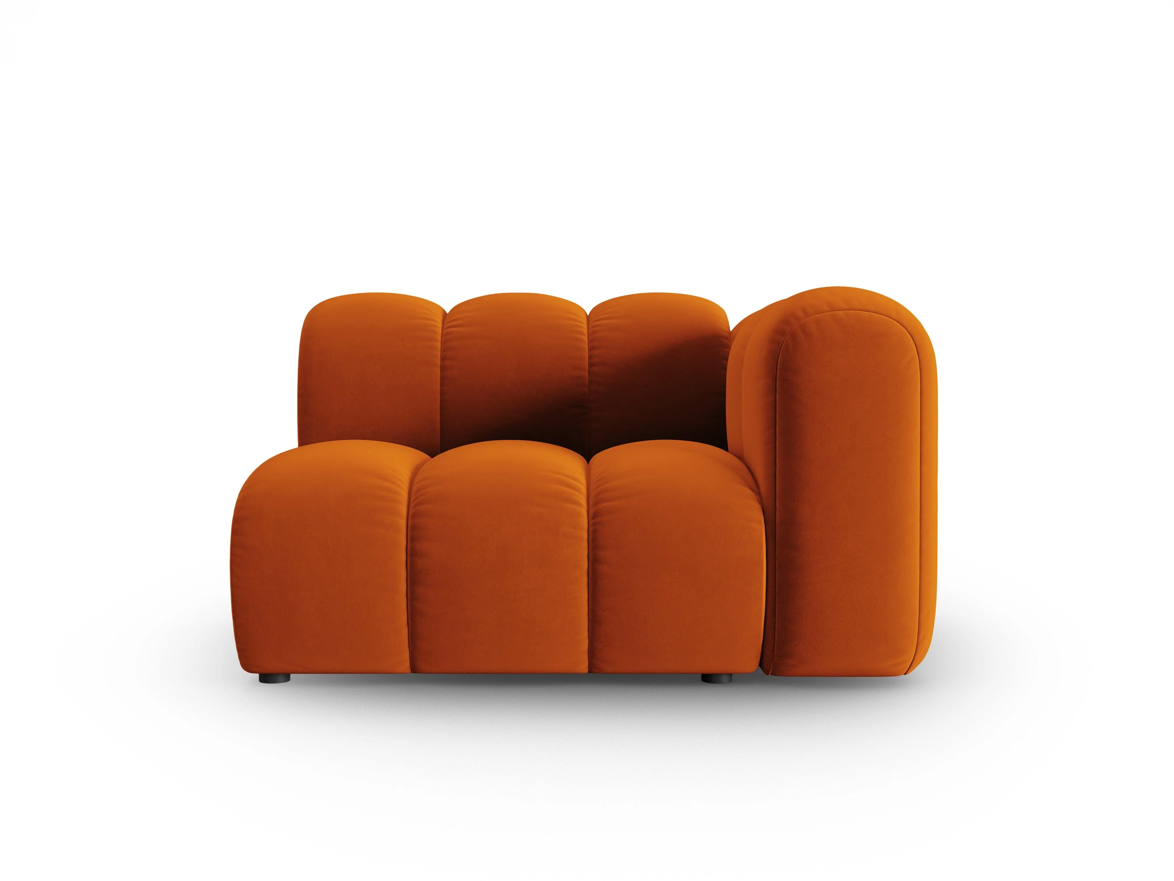 Sofa modułowa aksamitna prawostronna LUPINE ceglany - element końcowy - Image 2